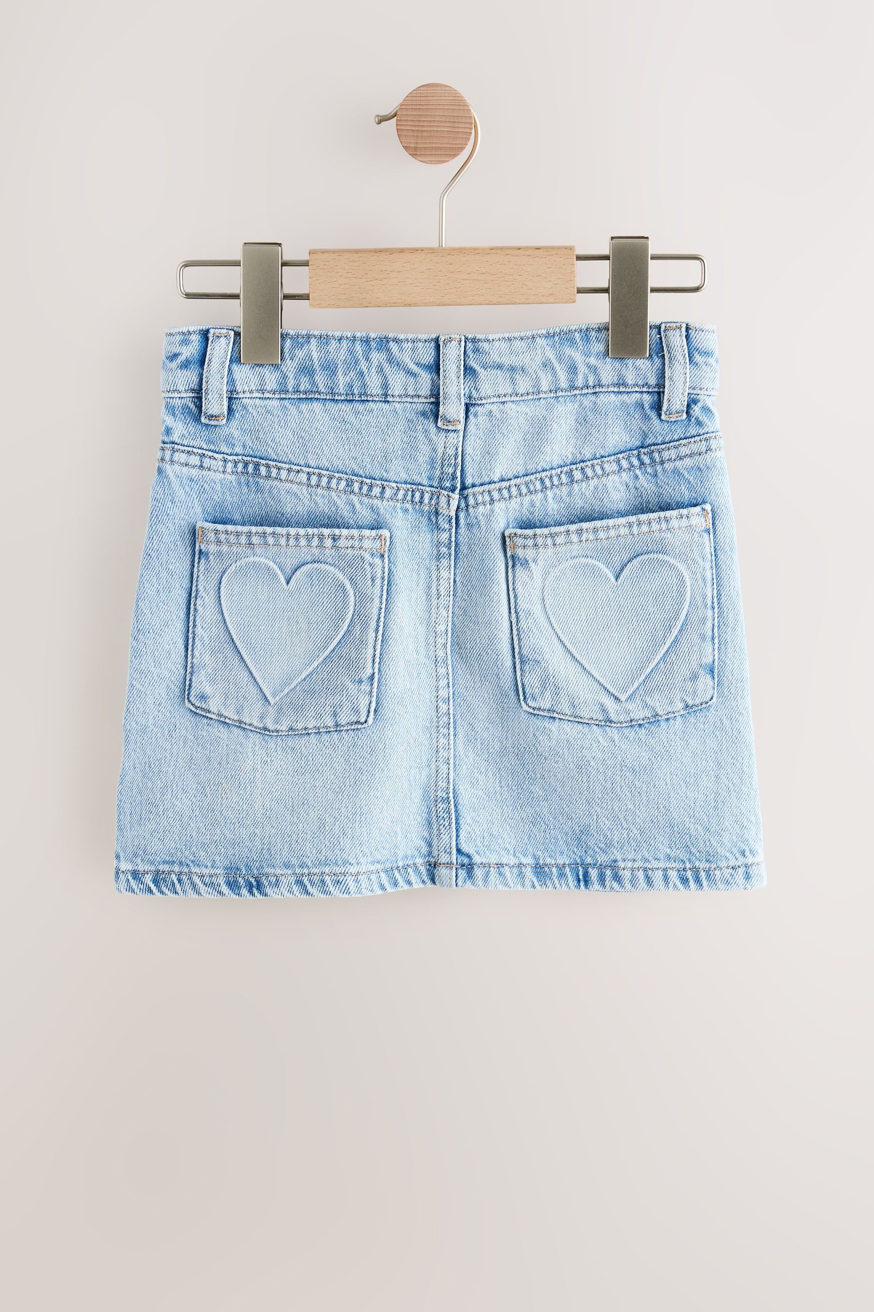 Next Jeansrock Denim-Rock mit Herz-Tasche (1-tlg)