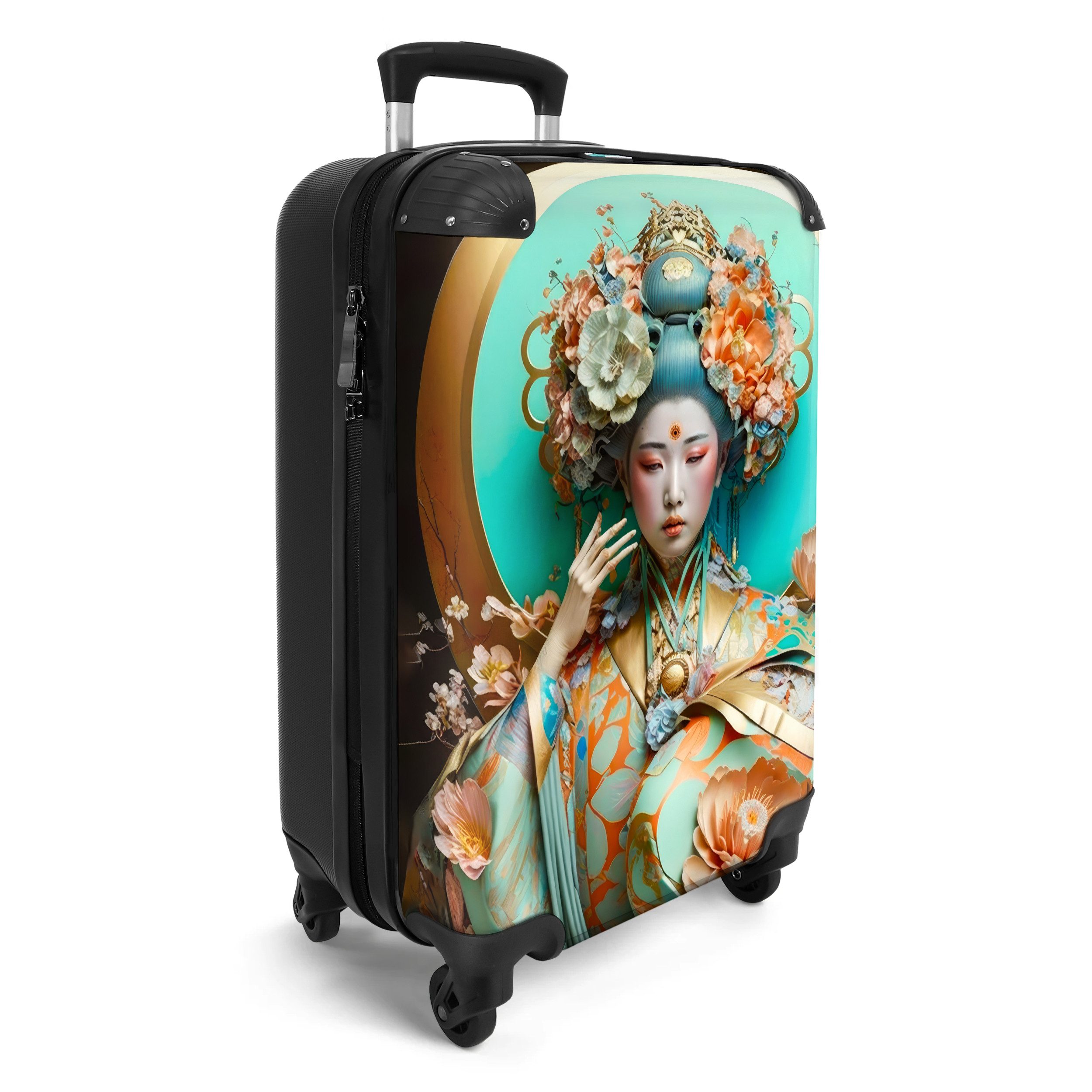 NoBoringSuitcases.com© Hartschalen-Trolley Frau - Kimono - günstig online kaufen