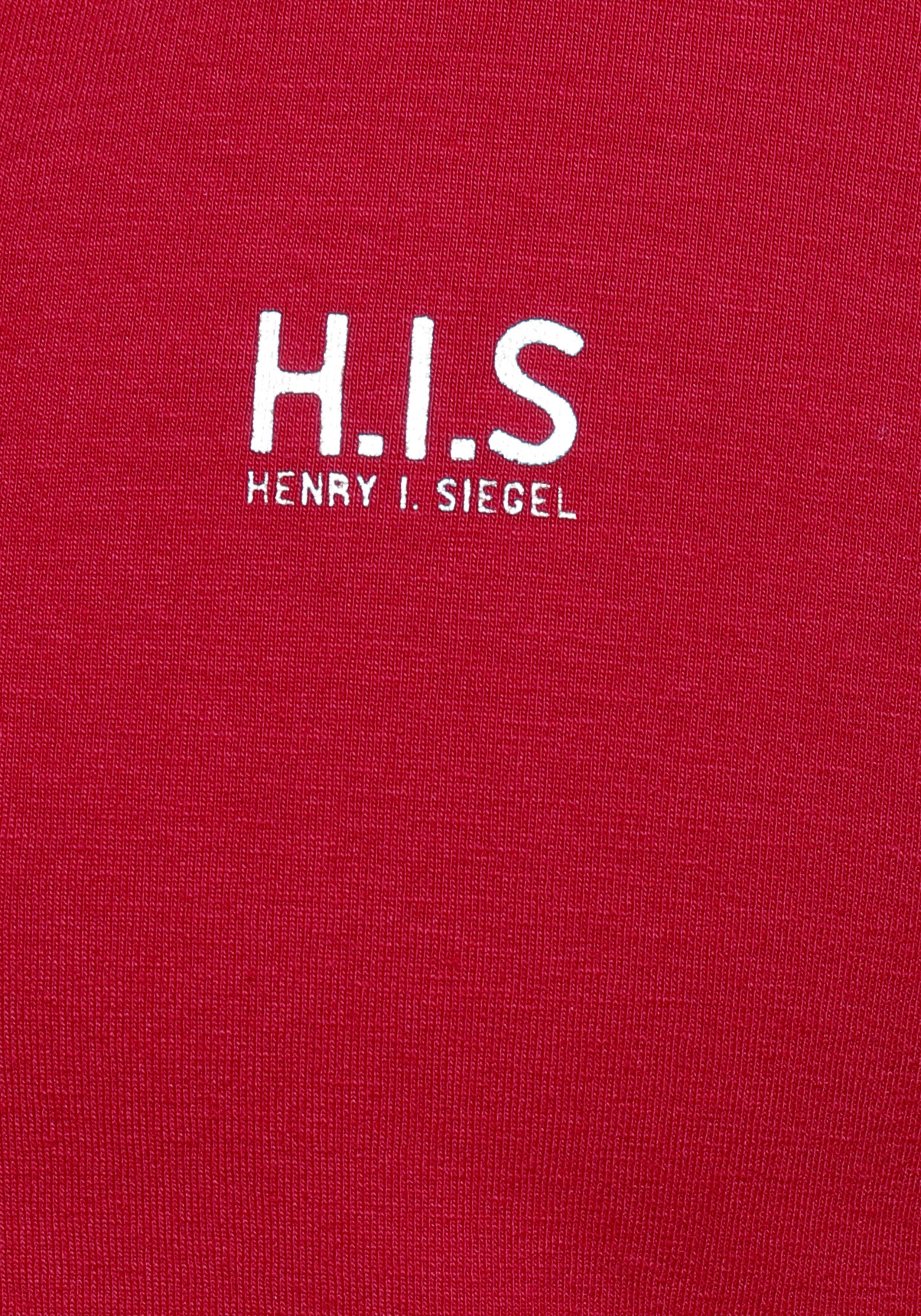 H.I.S Tanktop (Packung, 3er-Pack) rot weiß, marine