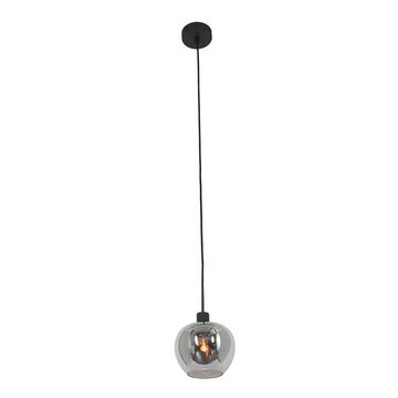 Steinhauer LIGHTING Pendelleuchte, Leuchtmittel nicht inklusive, Hängelampe Esszimmerleuchte modern Glasschirm grau schwarz H 160 cm