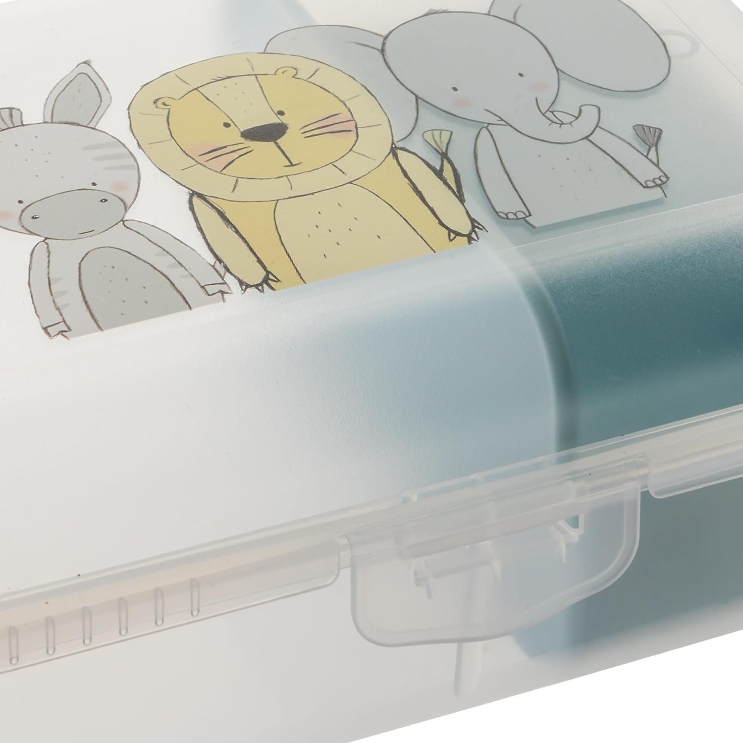 Centi Lunchbox Brotdose Kinder mit Fächern und mit Trenneinleger, Kunststoff, (Set, 2-tlg., 7x18x13 cm), Brotzeitbox mit Klickverschluss