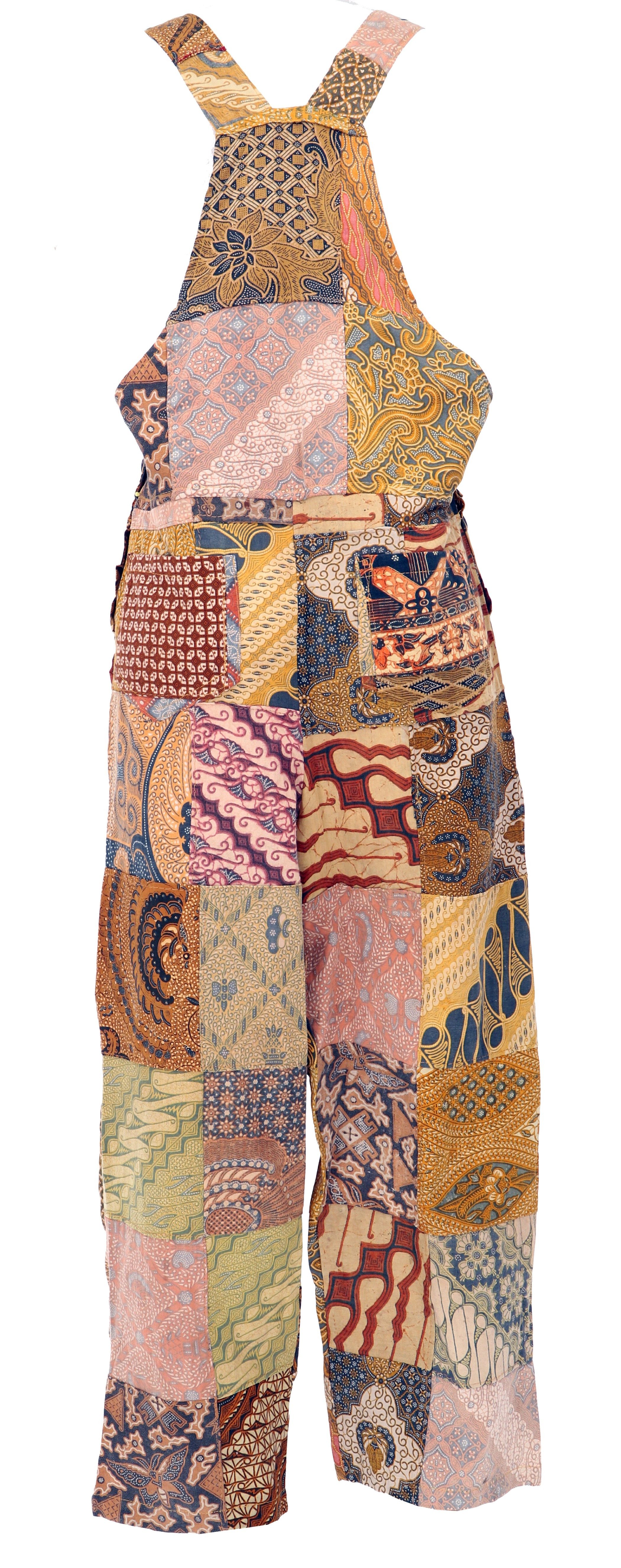 Guru-Shop Relaxhose Patchwork upcycling Latzhose, Unisex Boho.. Ethno Style, alternative Bekleidung