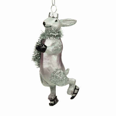 Gisela Graham Weihnachtsfigur Gisela Graham Anhänger - Weihnachtshase, Hase auf Schlittschuhen, Osterhase