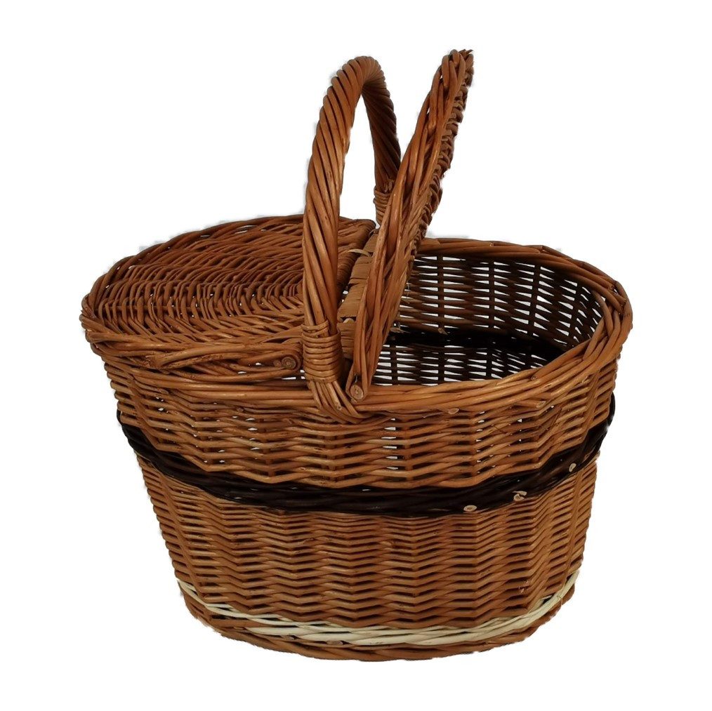 natuleo by pokuc Picknickkorb Picknickkorb mit komfortablem Griff für Ausflüge Picknicks 41x27x43 cm