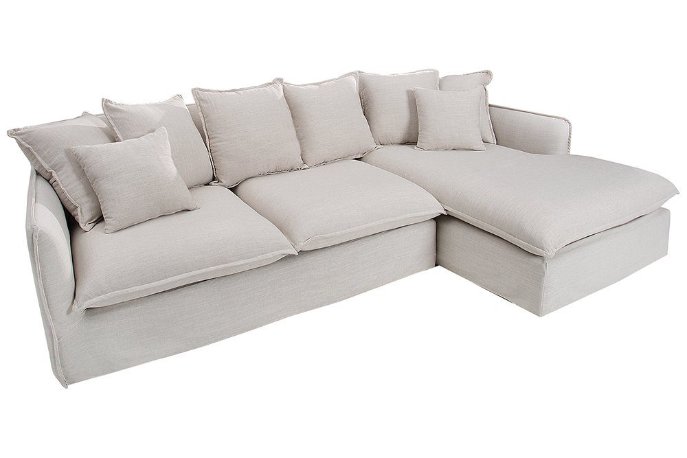 riess-ambiente Ecksofa HEAVEN Kissen 255cm natur, 1 · mit Leinen · Wohnzimmer Teile, · Einzelartikel Landhausstil