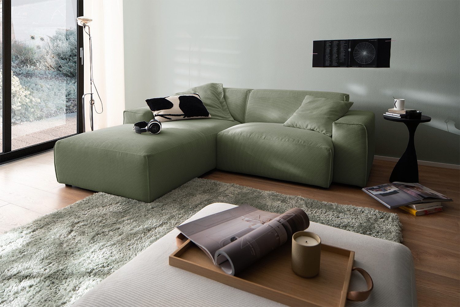 KAWOLA Ecksofa RANI, Couch L-Form rechts oder links, verschiedene Farben 228x189 cm