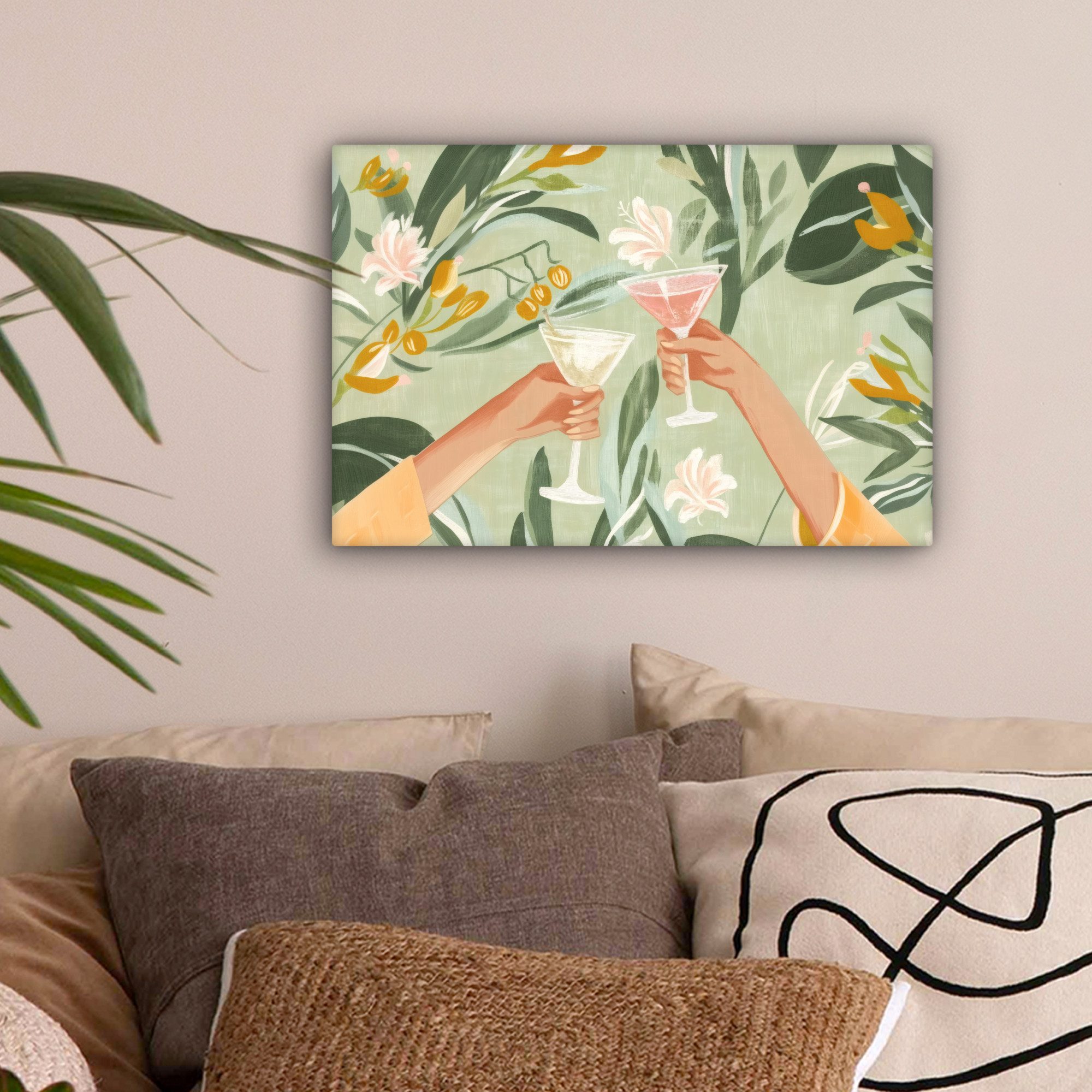OneMillionCanvasses® Leinwandbild Gläser - Cheers - günstig online kaufen