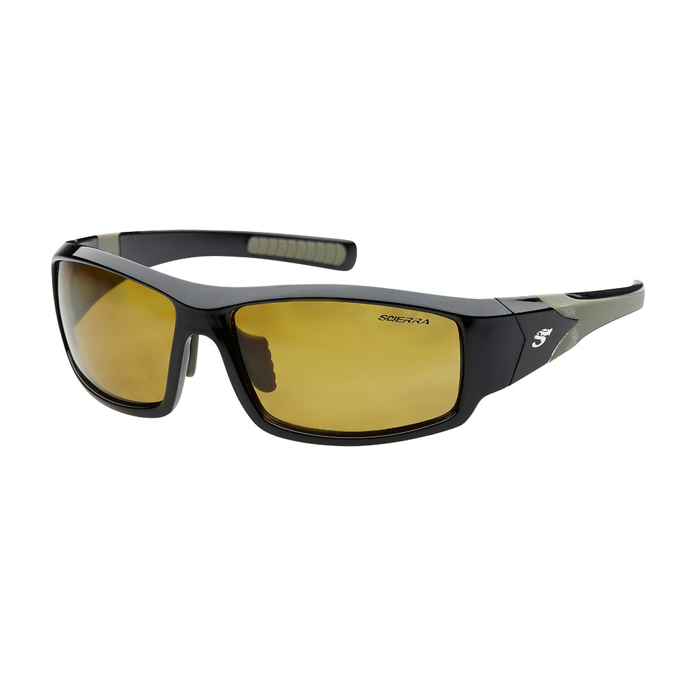 DAM Fishing Sonnenbrille Wrap Arround Gelb Sonnenbrillen mit Nasenpads Einstellbare Etui Sunglasses Polarisationsbrillen