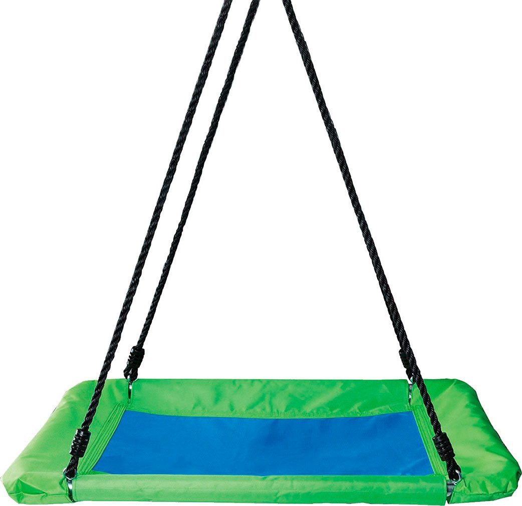 Happy People Nestschaukel-Sitz Rechteck-Schaukel mit wetterfester PE Matte als Sitz