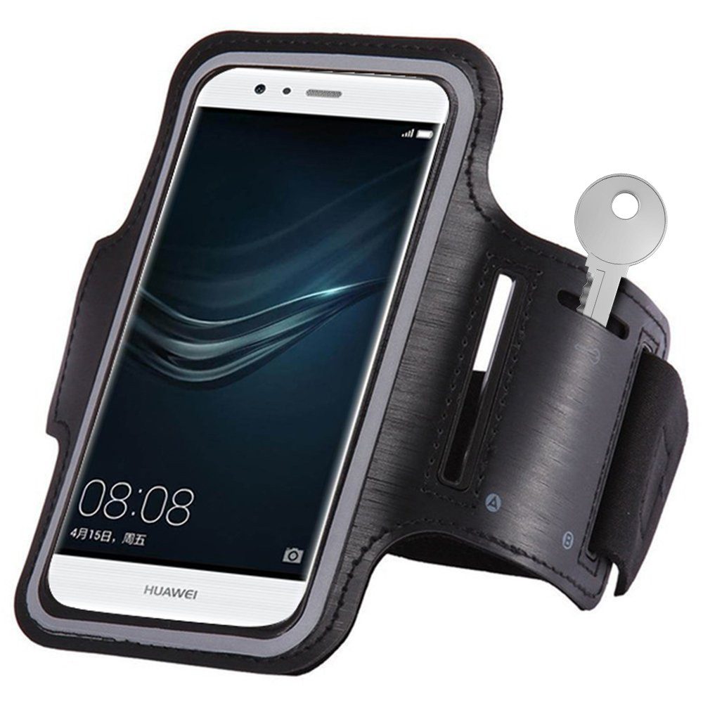 Hurtel Universal Sportarmband Laufarmband Oberarmtasche, Smartphone, Handy, (Spar-Set, 1-tlg., 34 x 17,1 cm atmungsaktiv), Klettverschluss, reflektierend, Schlüsselfach