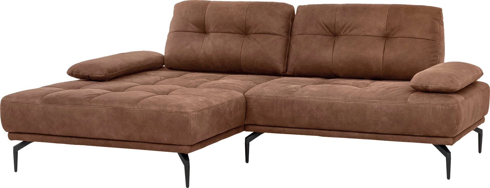 fashion exxpo Metallfüße sofa Inklusive Sitztiefenverstellung, Armlehnenverstellung, - Ecksofa,