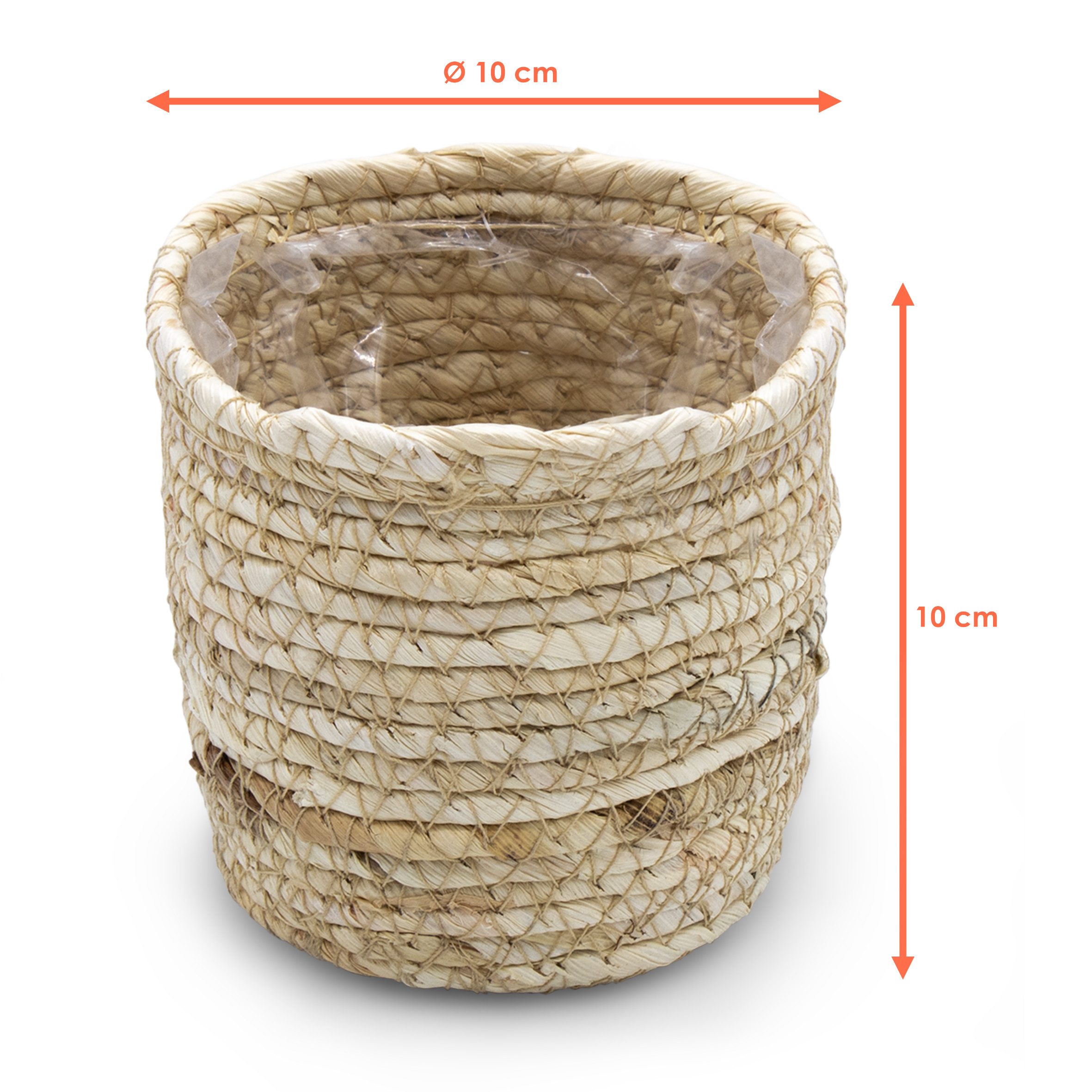 Spetebo Blumentopf Mini Blumentopf aus Grasgeflecht günstig online kaufen