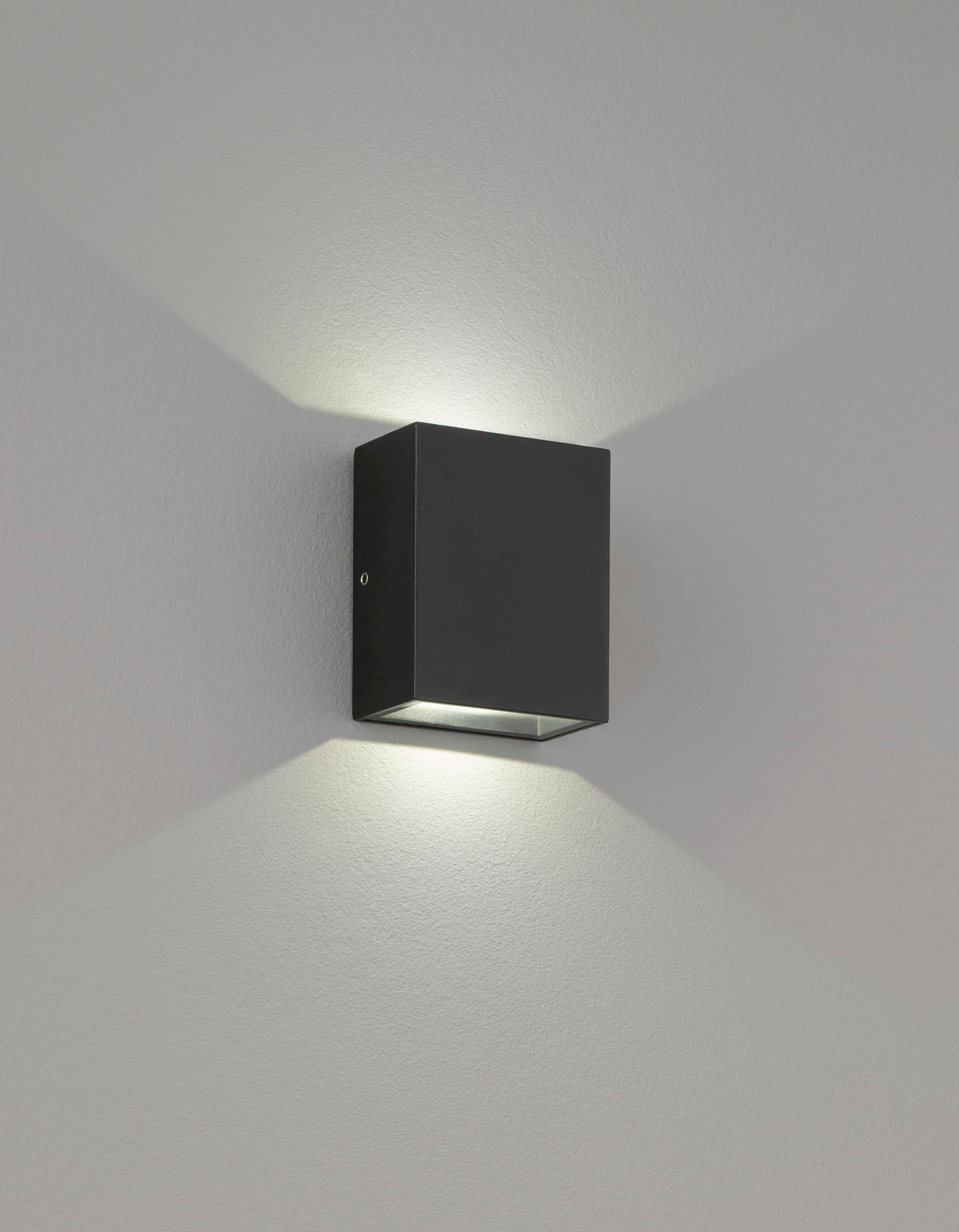 FISCHER fest HONSEL LED integriert, & Denver, Warmweiß Außen-Wandleuchte LED