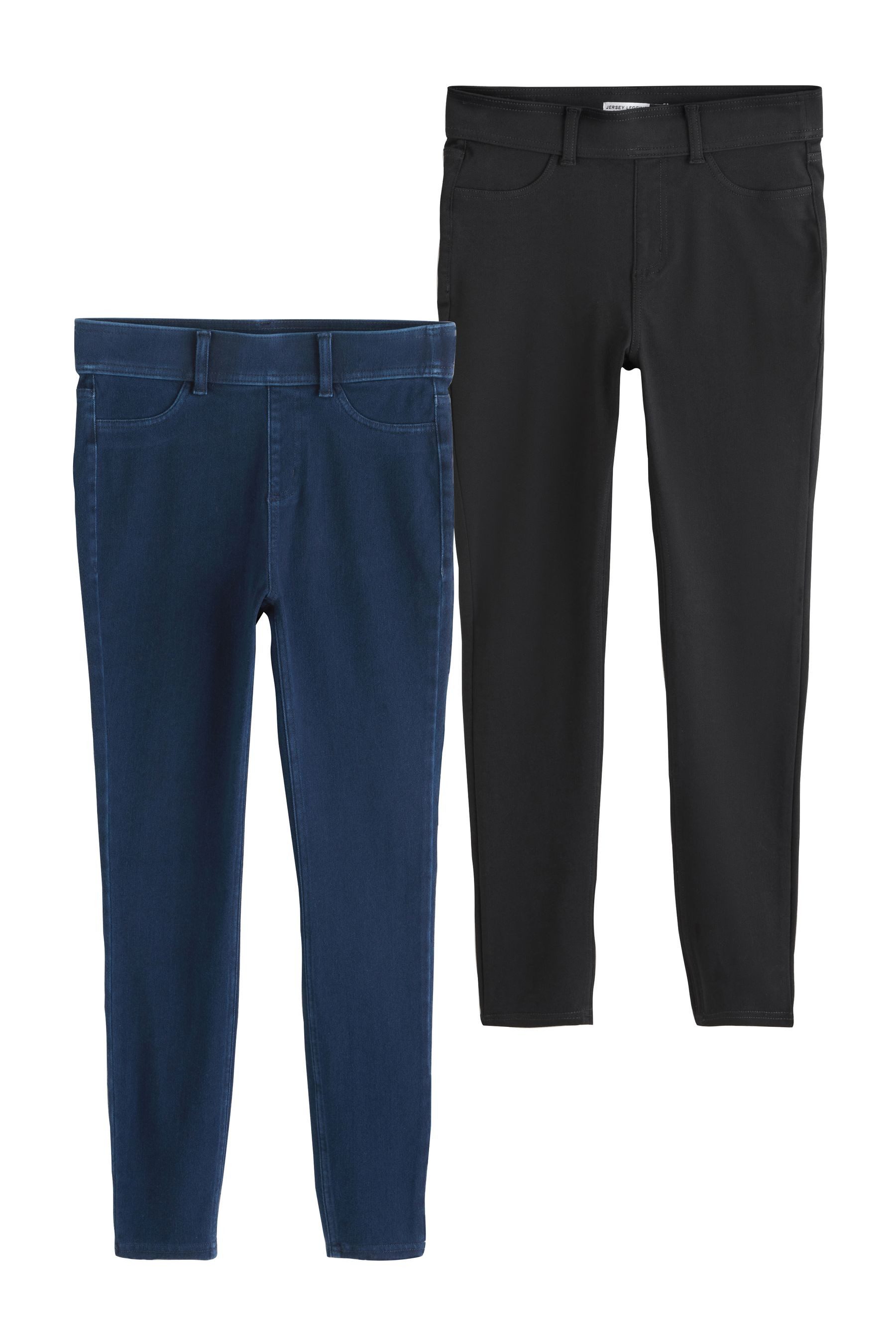 Next Jeansleggings Lange Jeansleggings, 2er-Pack – Kurzgröße (2-tlg)