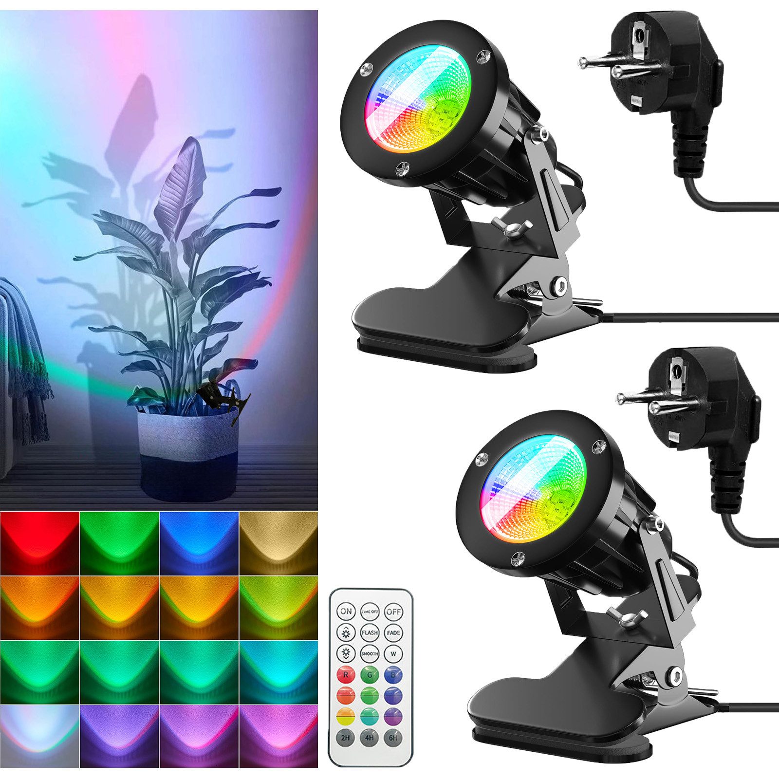 Jibenhome LED Wandstrahler 12W RGB LED-Spot günstig online kaufen