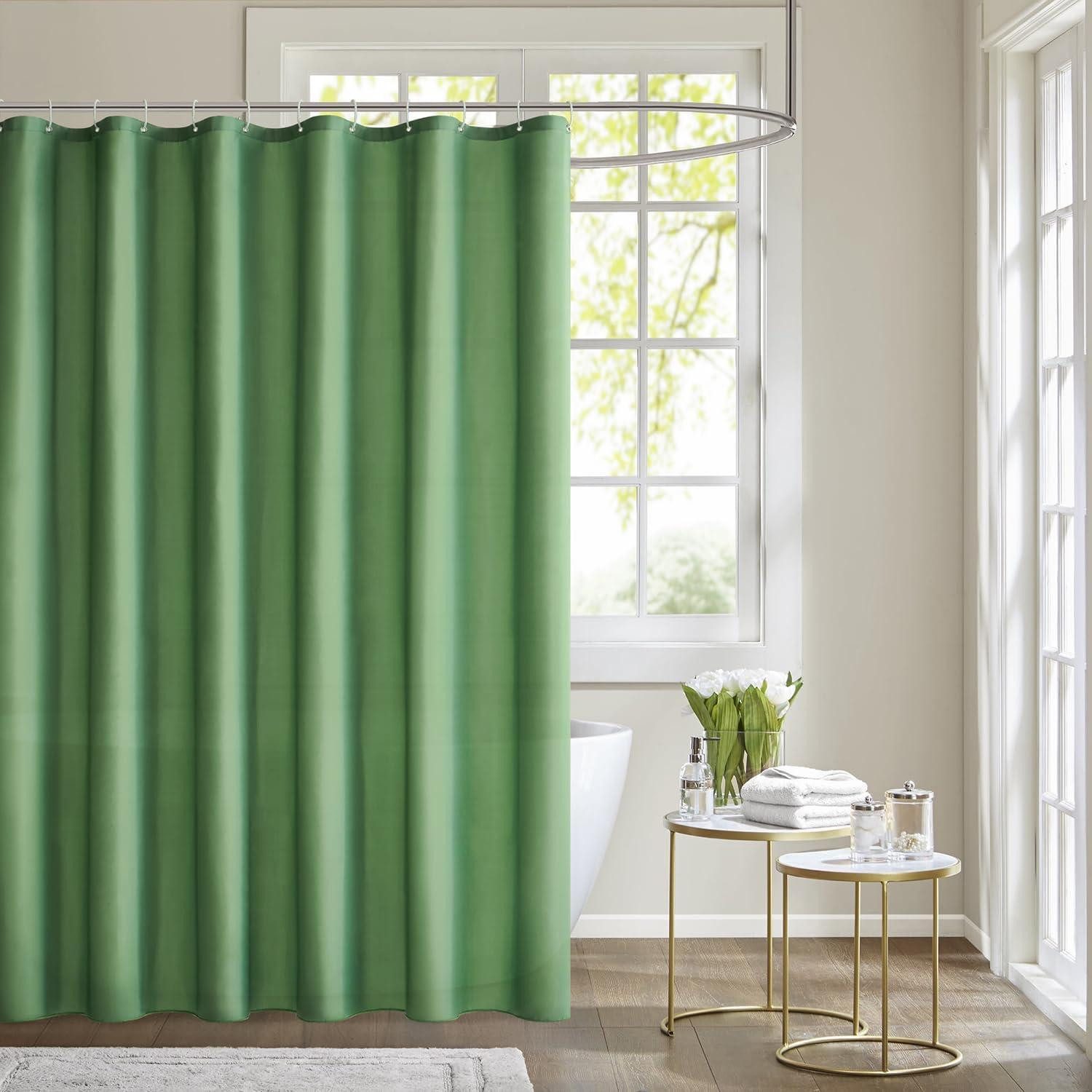 MIULEE Duschvorhang Duschvorhang Grün 150x180cm Wasserdicht Anti-schimmel Textil Waschbar