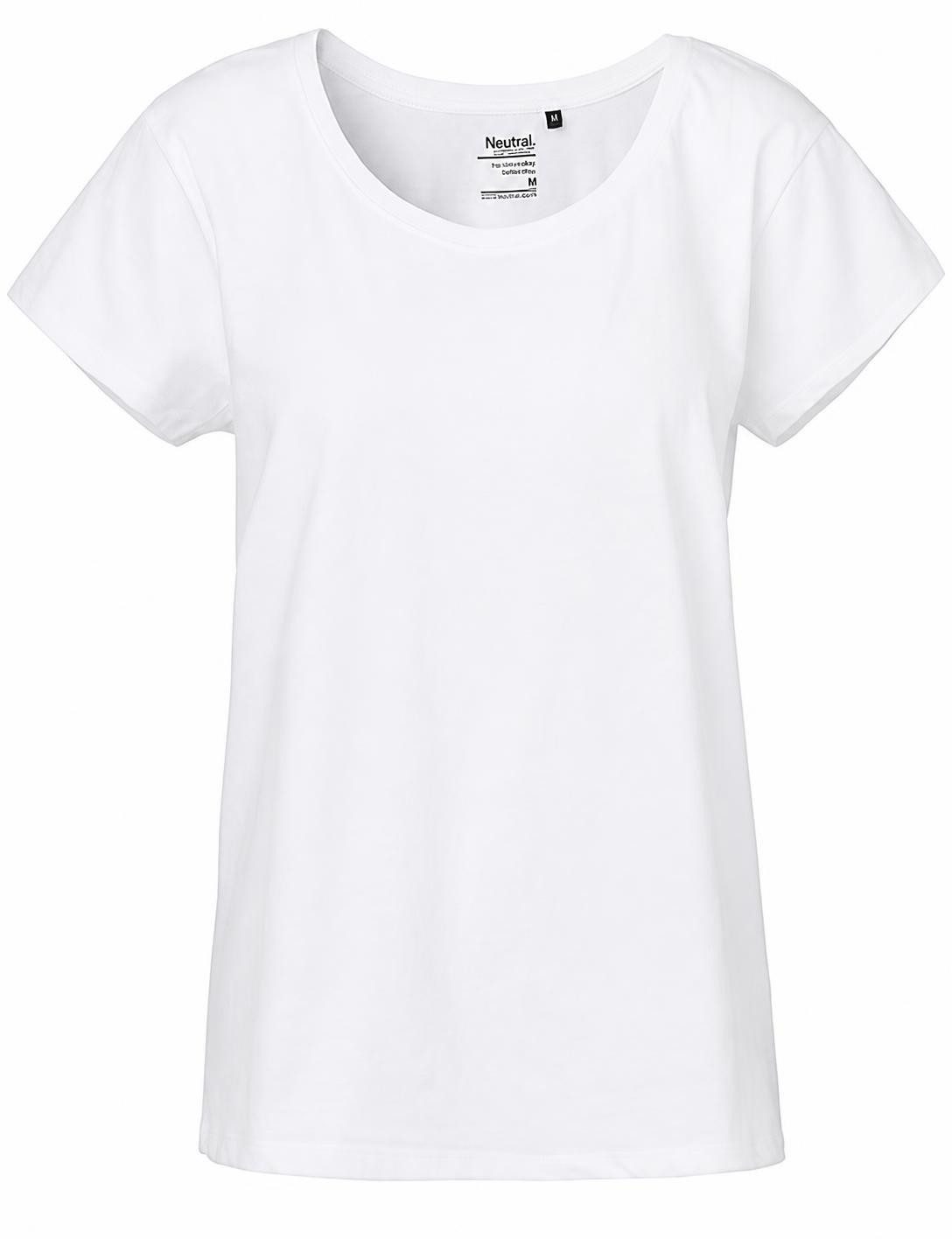 Neutral Rundhalsshirt Damen Loose Fit T-Shirt / Single Jersey Strick
