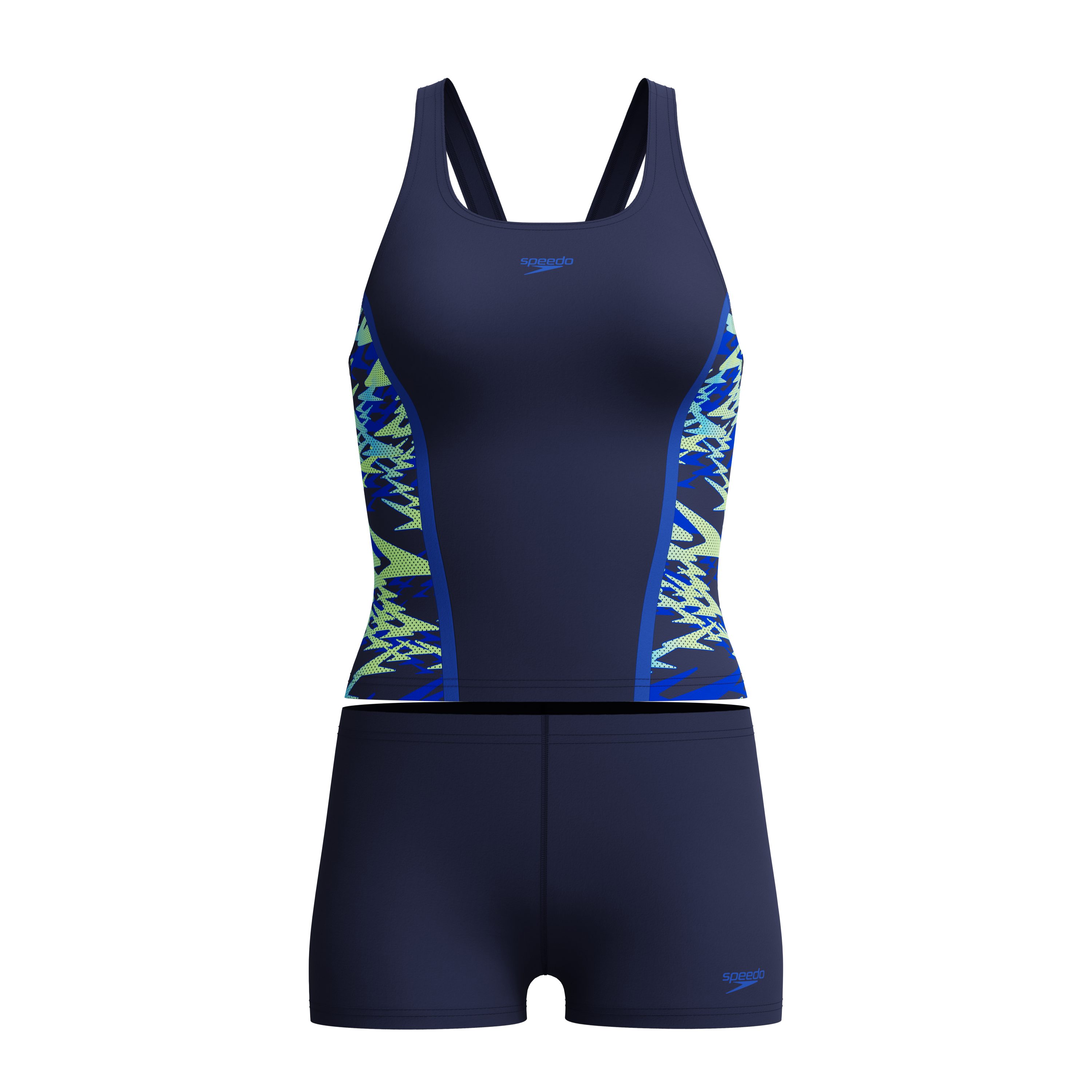 Speedo Tankini HYPERBOOM SPLICE TANKINI SET BLK/GRN