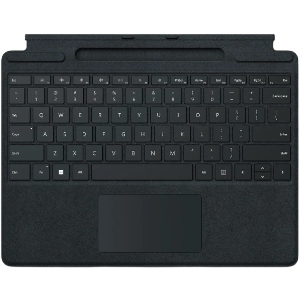 Microsoft Surface Pro Keyboard mit Stiftaufbewahrung - Tastatur - schwarz Tablet-Tastatur