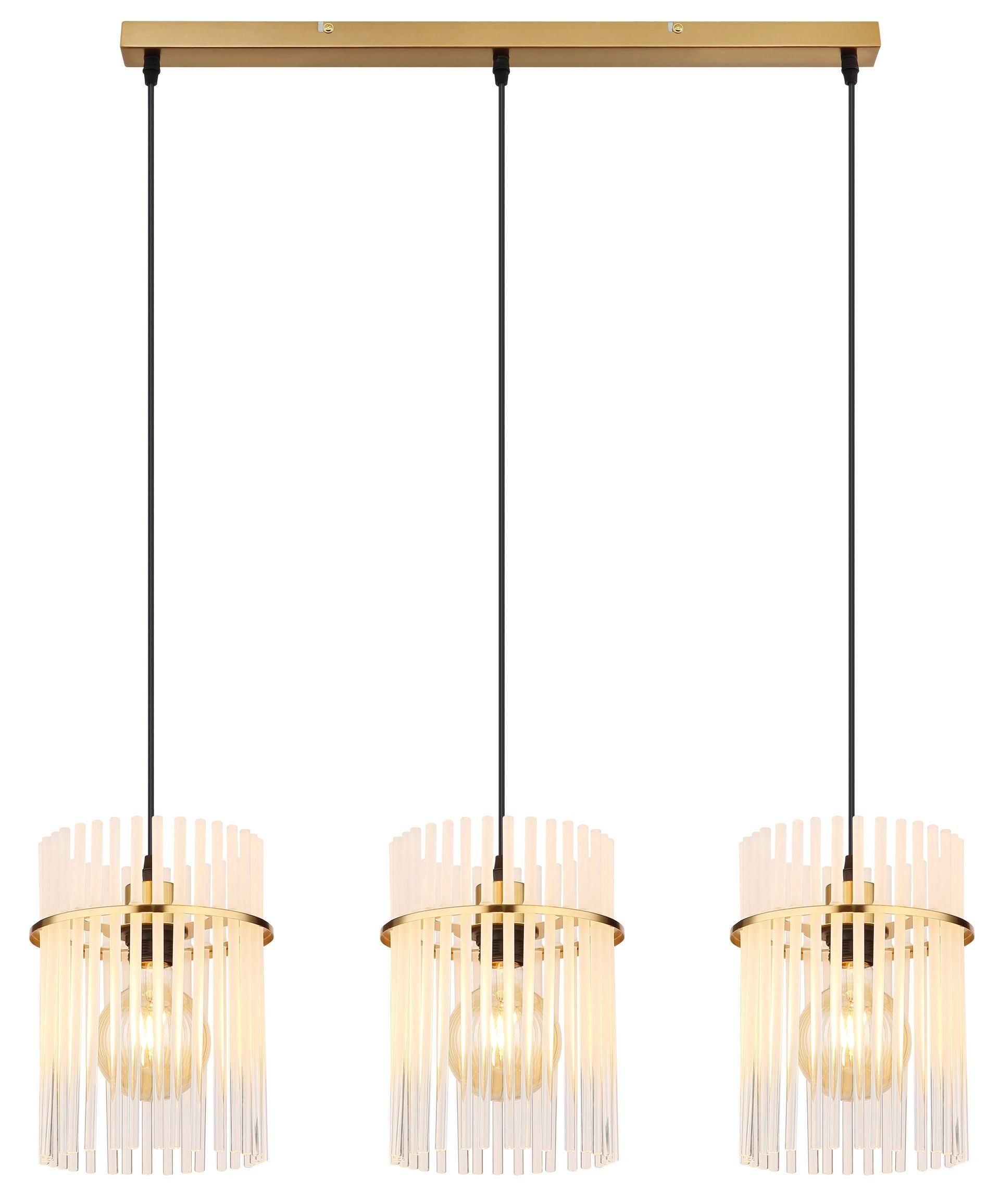 GLOBO LIGHTING Pendelleuchte GORLEY, ohne Leuchtmittel, Design Glasstäbe, D günstig online kaufen