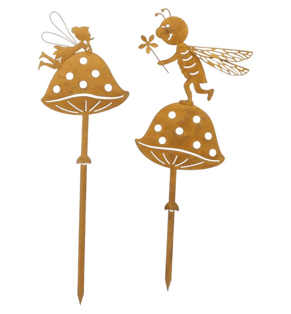 Home-trends24.de Gartenstecker Pilz Marienkäfer Fee Roststecker günstig online kaufen