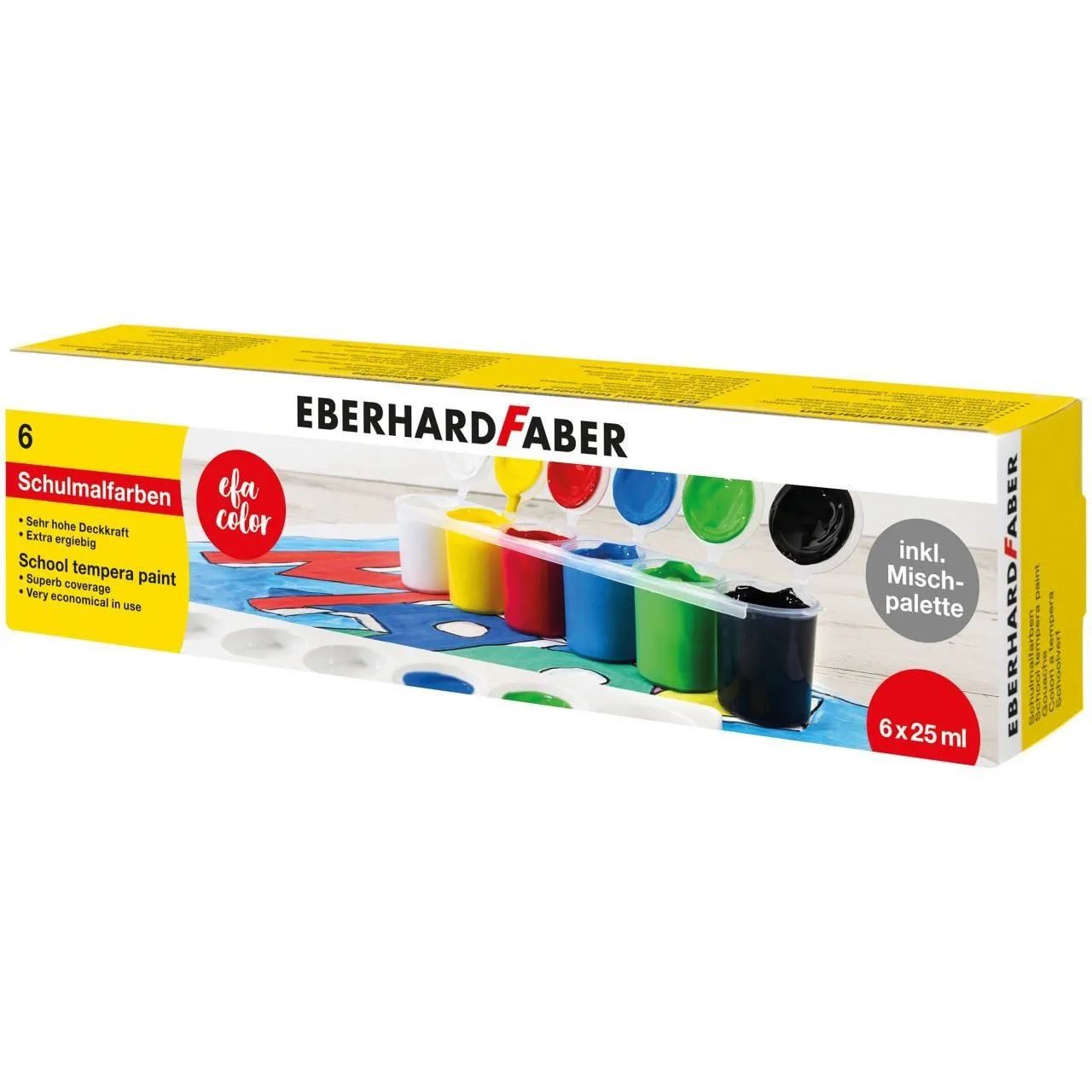 Eberhard Faber Bastelfarbe Eberhard Faber Schulmalfarben EFA Color 6x 25 ml Set