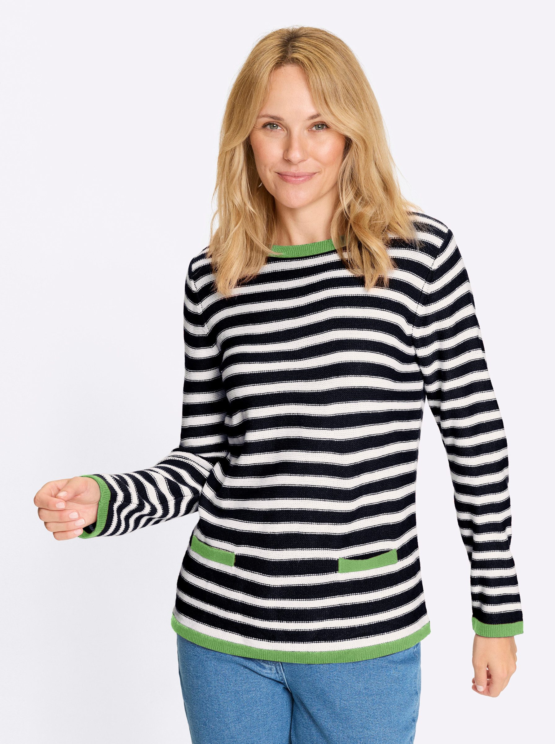 Sieh an! Strickpullover Langarm-Pullover Langarm Links-Strick