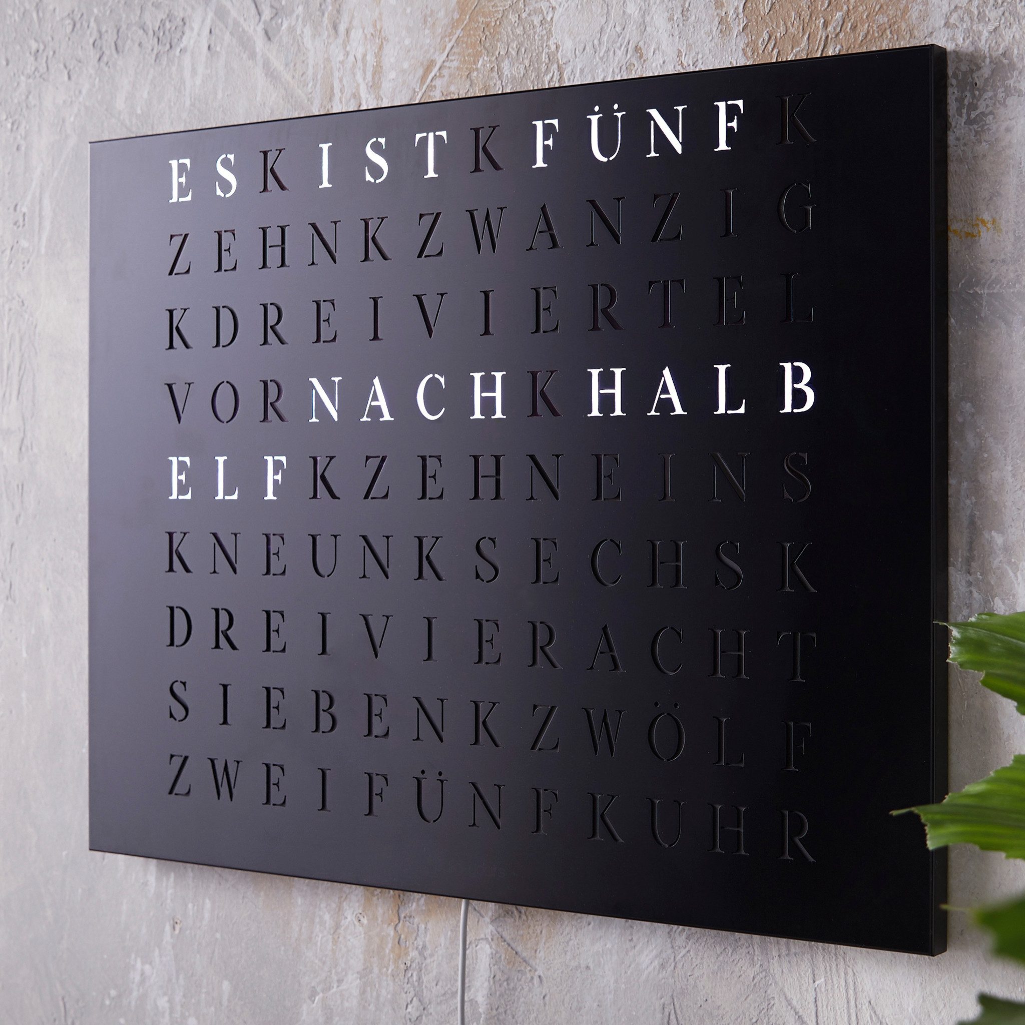 build-yours.de Wanduhr Wortuhr Jupiter in Deutsch günstig online kaufen