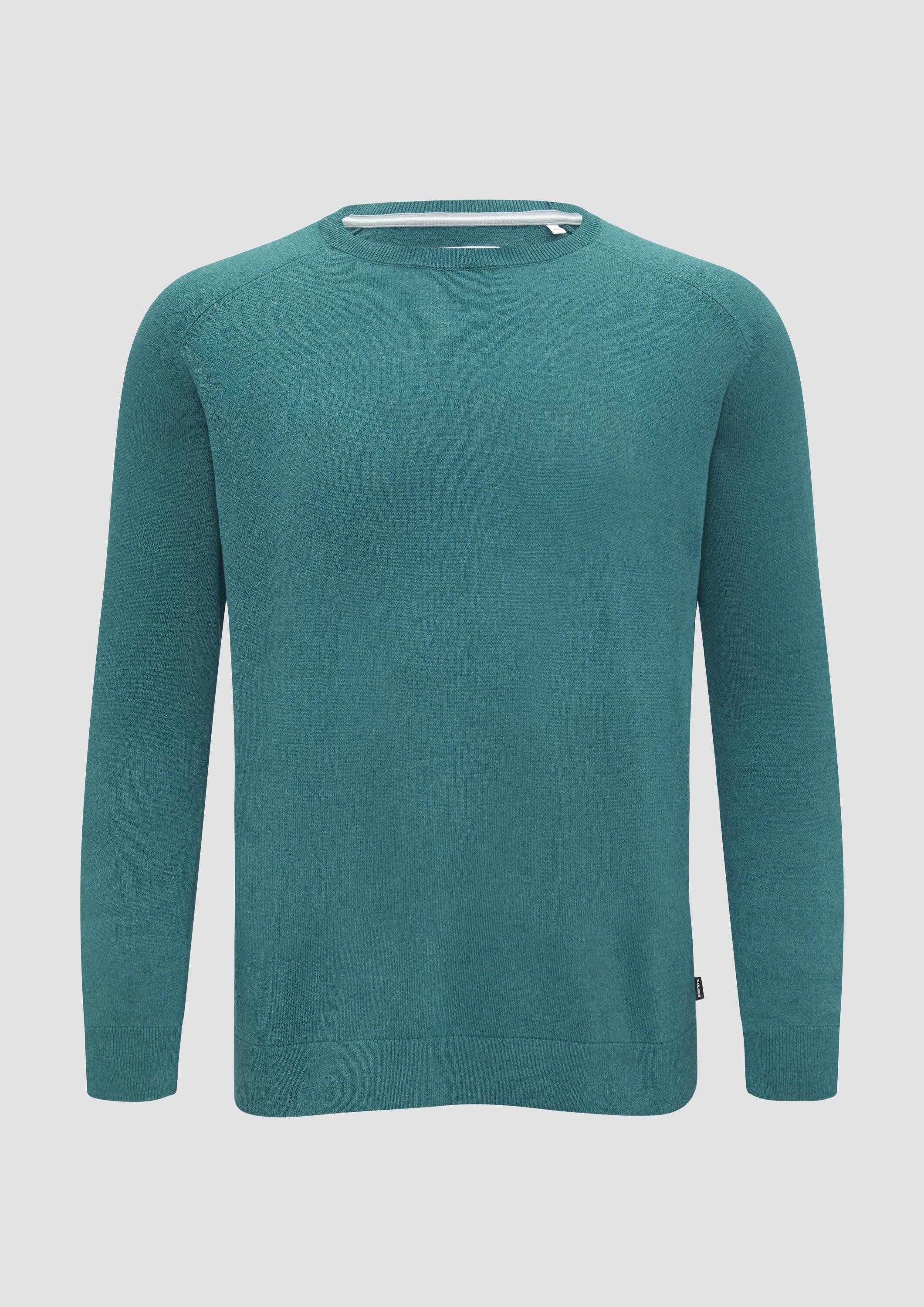 s.Oliver Longpullover Strickpullover Strickpullover mit Rippbündchen