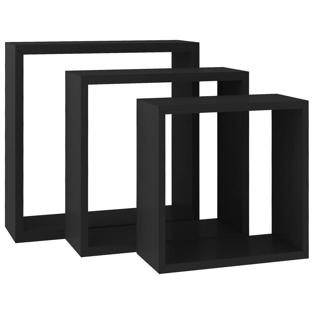 vidaXL Regal Würfelregale 3 Stk. Schwarz günstig online kaufen