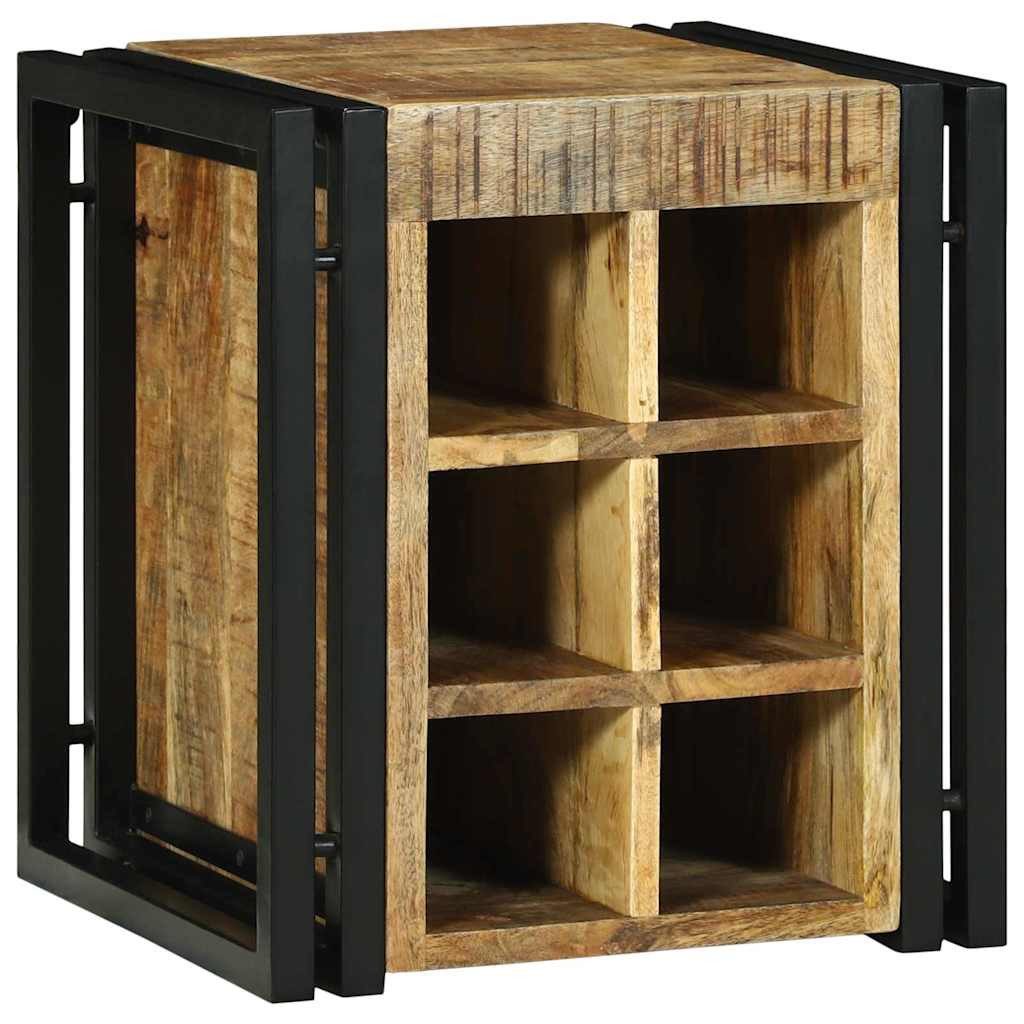vidaXL Barschrank Weinregal Braun und Schwarz 35 x 35 x 39 cm Massivholz (1-St)