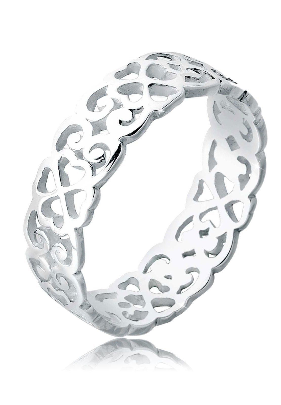 Elli Fingerring Herz Kleeblatt Ornament Cut günstig online kaufen
