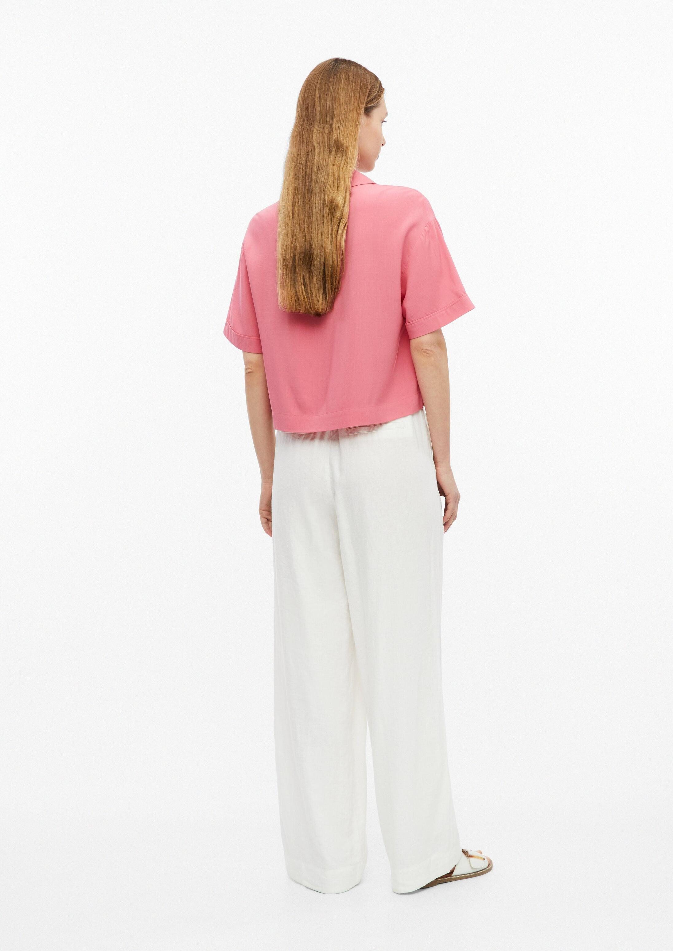 s.Oliver Kurzarmbluse Bluse Viskosebluse im Boxy Fit
