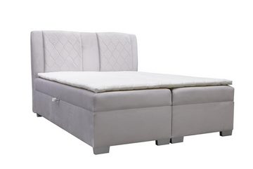 Beautysofa Boxspringbett Kolumbia (Bett), mit Bettkasten, Topper, Federkernmatratze