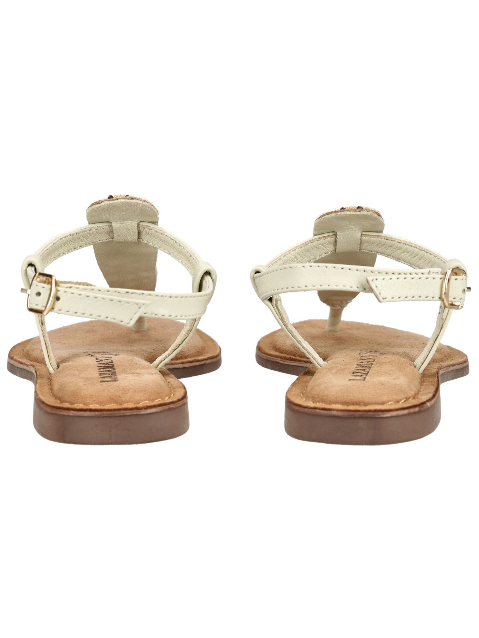 Lazamani Lazamani Sandalen Leder/Textil Zehentrenner – Bild 5 von 5