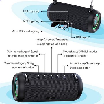 AG AG230 Portable Lange Akkulaufzeit Bluetooth-Lautsprecher (Bluetooth, 40 W, Bluetooth, Subwoofer)