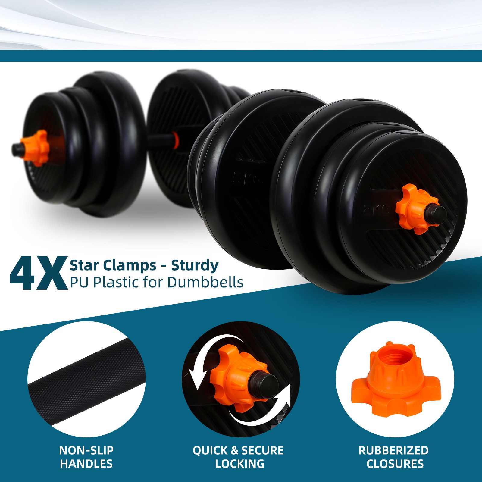 CCLIFE Hantel-Set Hantel Kurzhantel set Dumbbell verstellbar 20/25/30/40kg – Bild 3 von 5