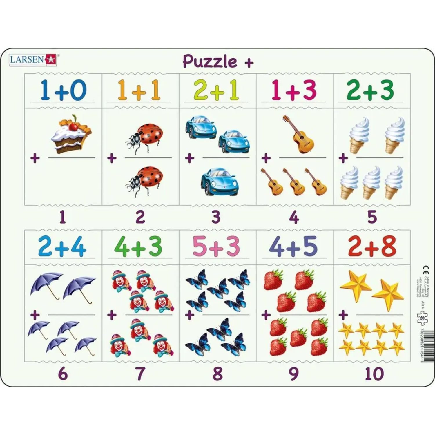 Media Verlag Puzzle Puzzle+ (Addition von 1 bis 10), Puzzleteile