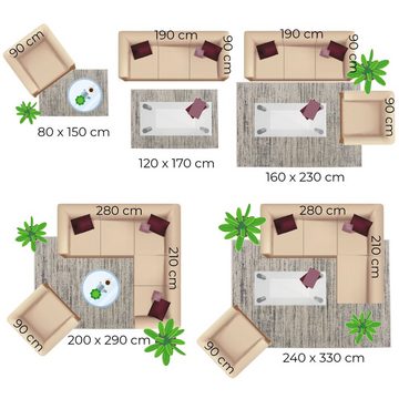 Teppich JUTOS Wohnzimmer Teppich Natur Beige Jute Boho Landhausstil, Consilio Concept, Rund