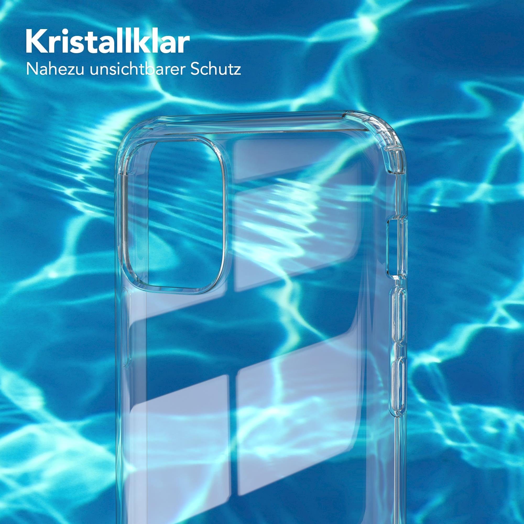 EAZY CASE Handyhülle Crystal Clear Case für Apple iPhone 11 Pro 5,8 Zoll, Schutzhülle Kameraschutz Silikonhülle Transparent Handyhülle Slimcover