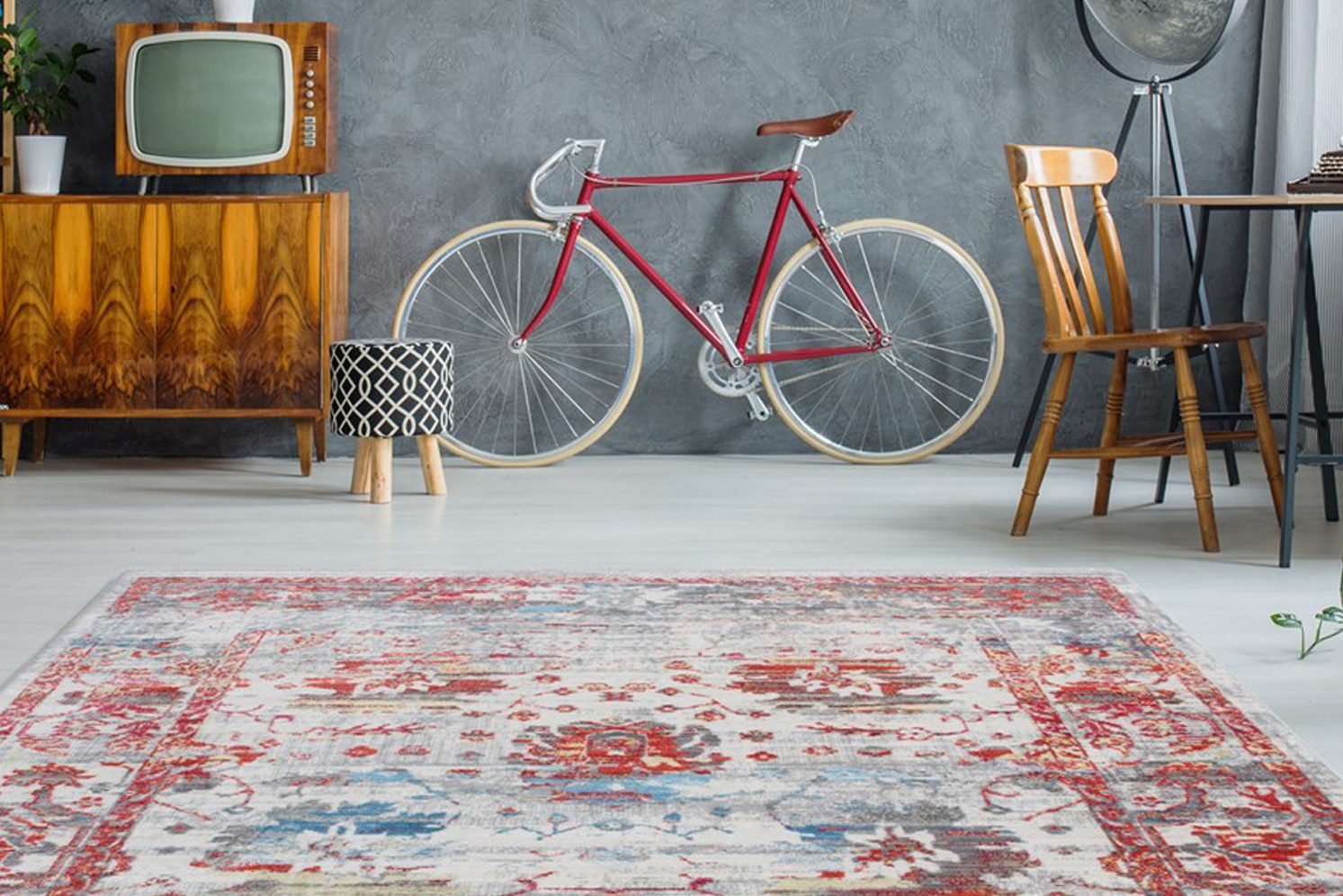 calo-deluxe Teppich Odalia 100, rechteckig, Höhe: 8 mm, Kurzflor, Wohnzimmer