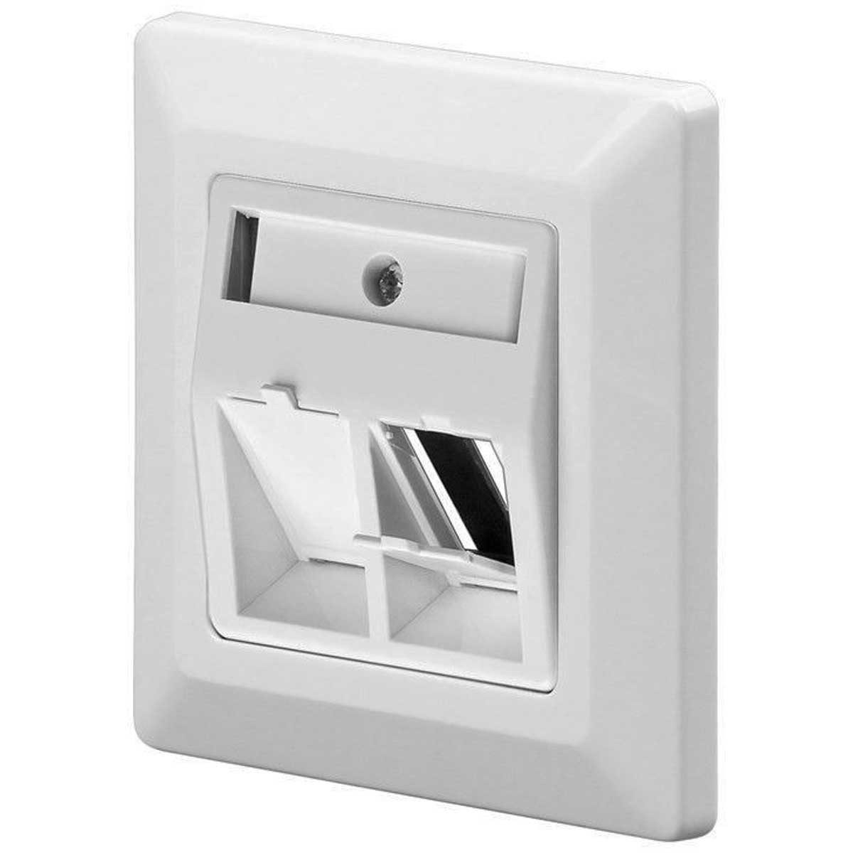 Goobay Rahmen 2-fach Einbaurahmen für Keystone Jacks