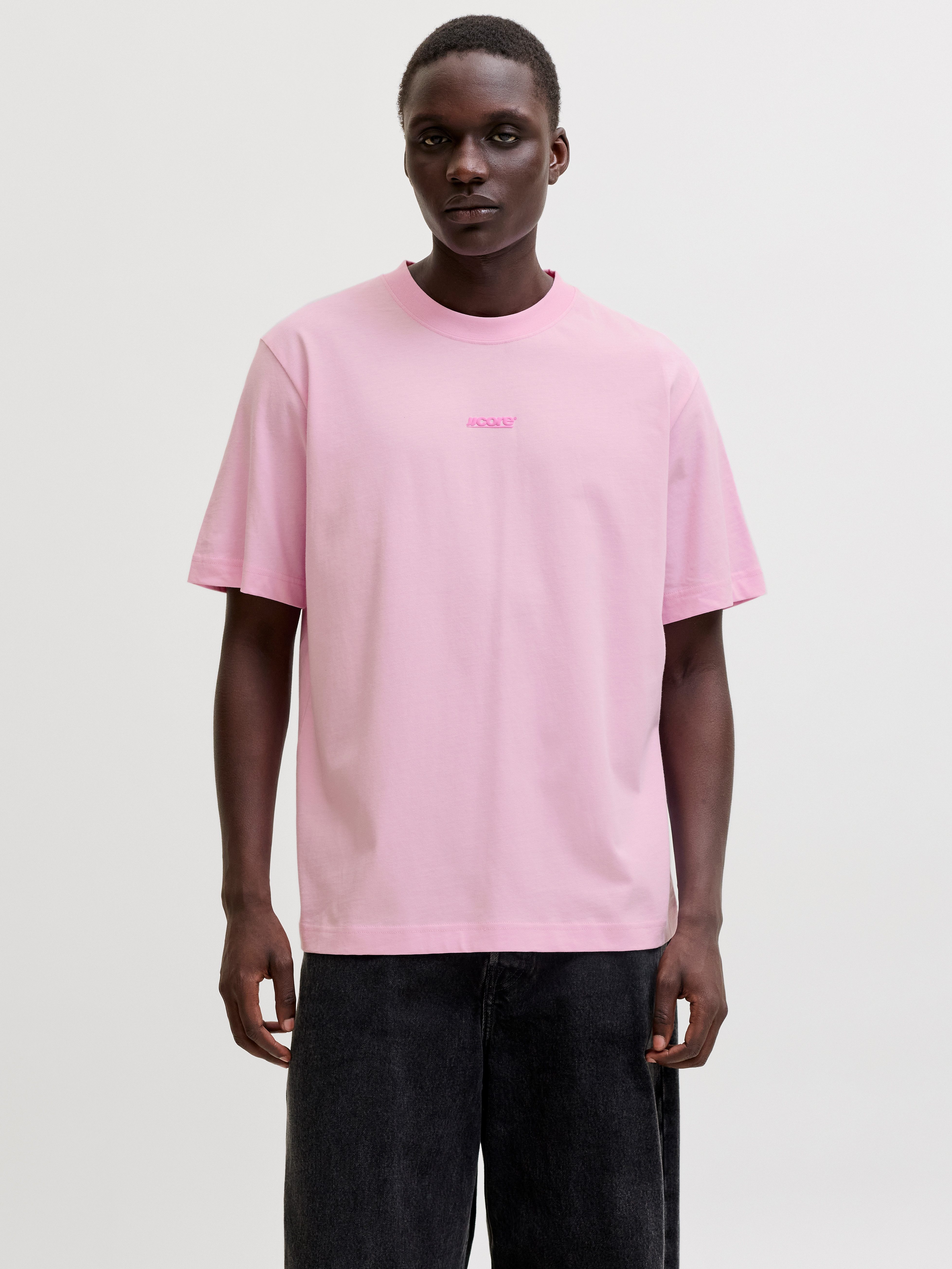 Jack & Jones T-Shirt JCOCLUB BACK TEXT PRNT TEE SS CREW SN mit Print