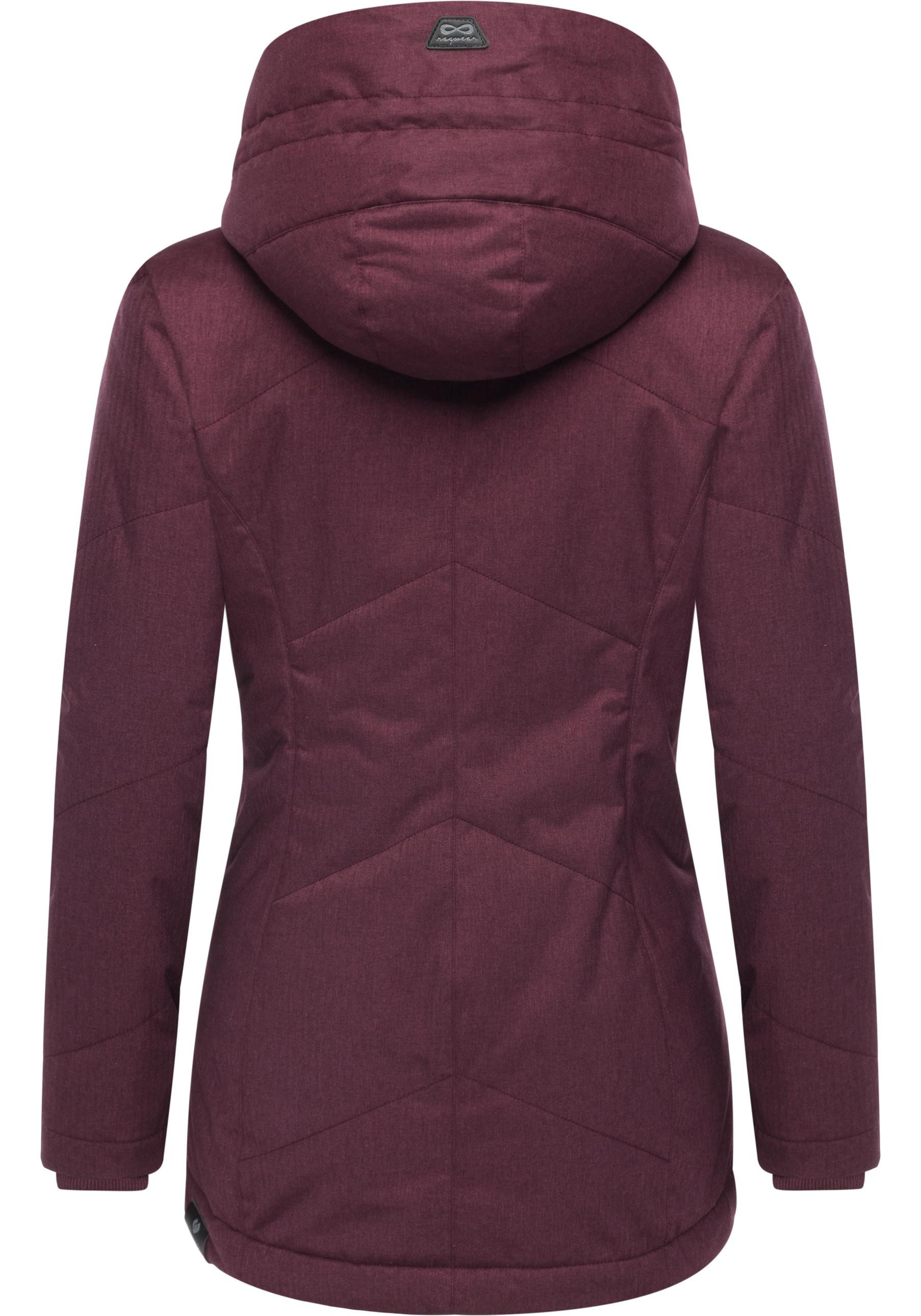 Ragwear Winterjacke Gordon Sportliche wasserdichte Outdoorjacke mit Kapuze