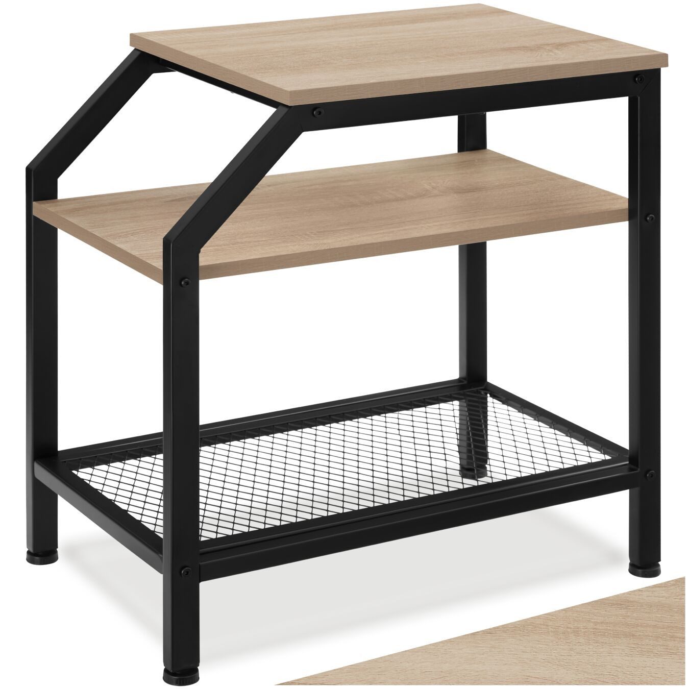 tectake Beistelltisch Couchtisch Plymouth 36,5x58,5x59,5cm (1-St., 1 tlg), Markanter Beistelltisch im rustikalen Industrial-Look