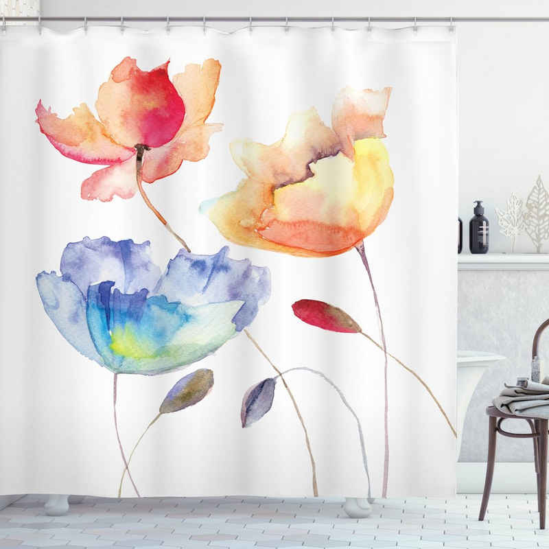 Abakuhaus Duschvorhang »Moderner Digitaldruck mit 12 Haken auf Stoff Wasser Resistent« Breite 175 cm, Höhe 180 cm, Jahrgang Natur Blumen