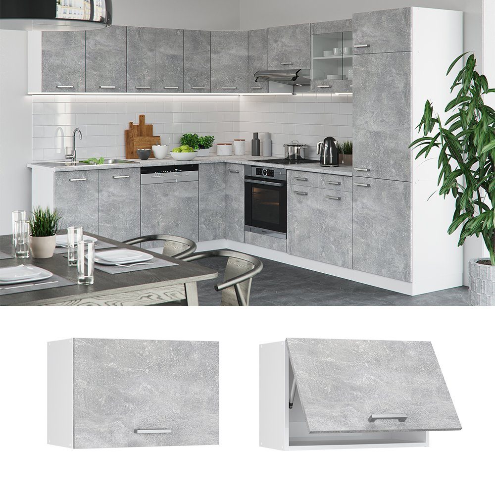 Vicco Hängeschrank R-Line, Beton/Weiß, 60 cm günstig online kaufen