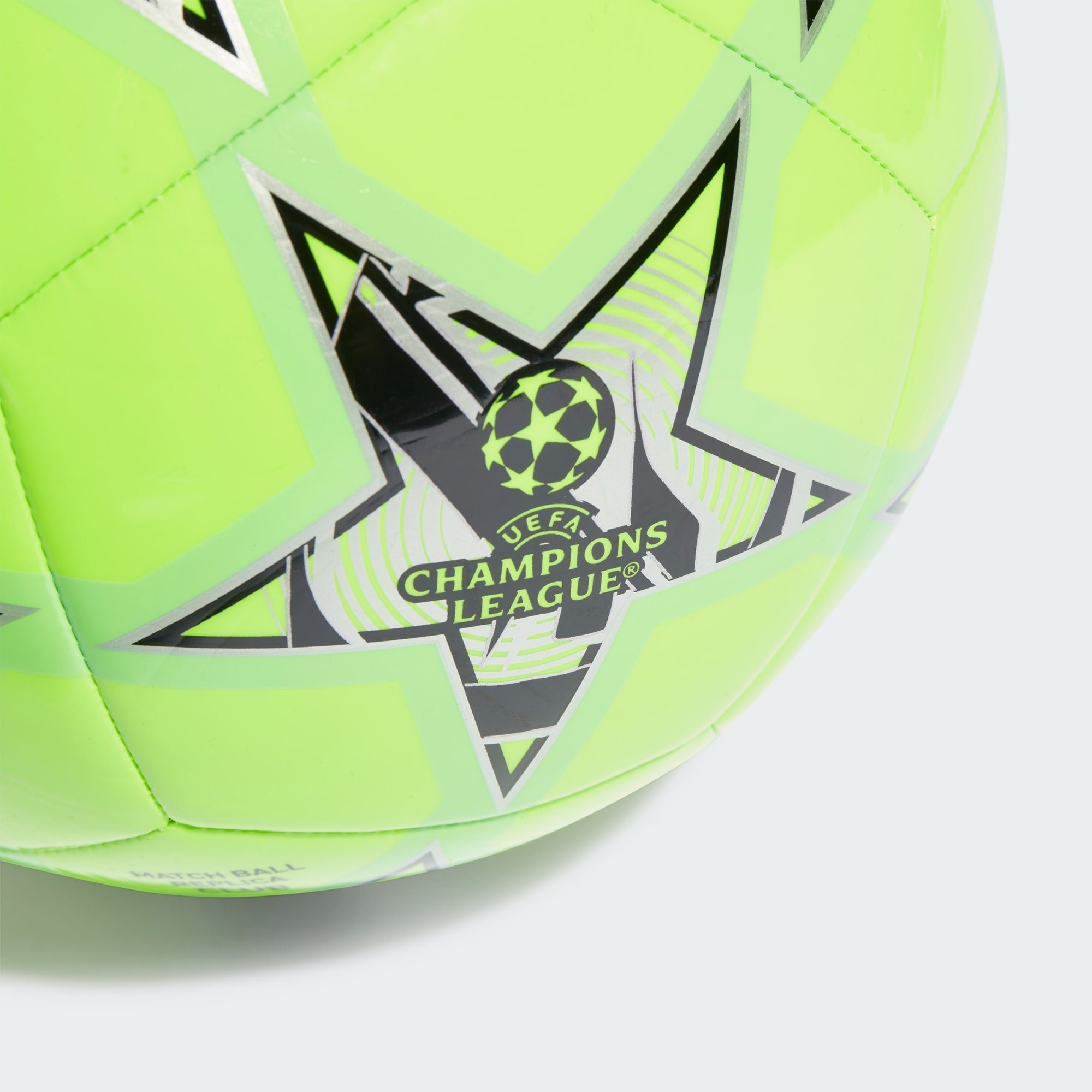 Metallic GROUP CLUB Green / 23/24 Black / BALL STAGE UCL adidas Silver Solar Performance Fußball