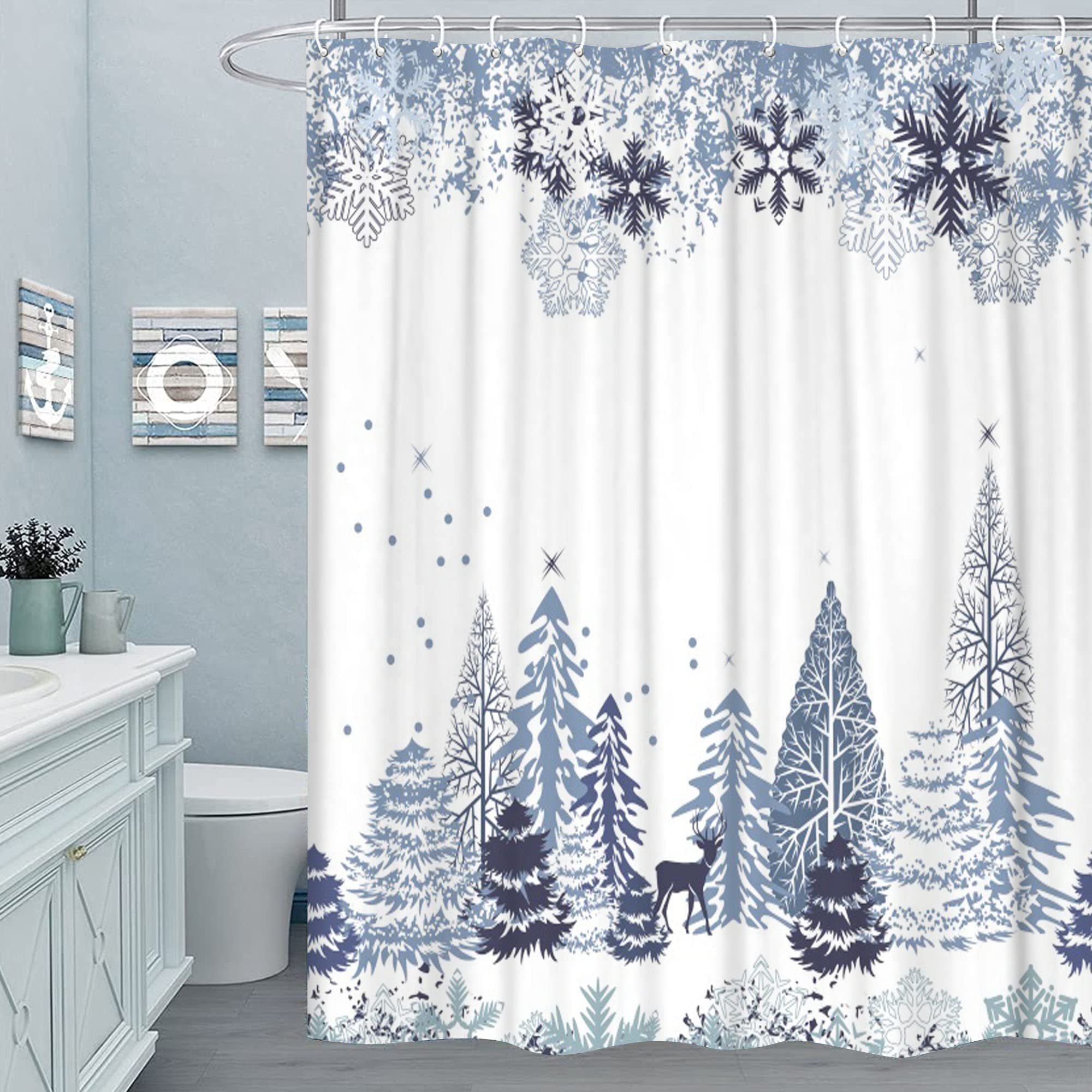 M&W DAS DESIGN Duschvorhang Weihnachten Duschvorhang 180x200cm Shower curta günstig online kaufen