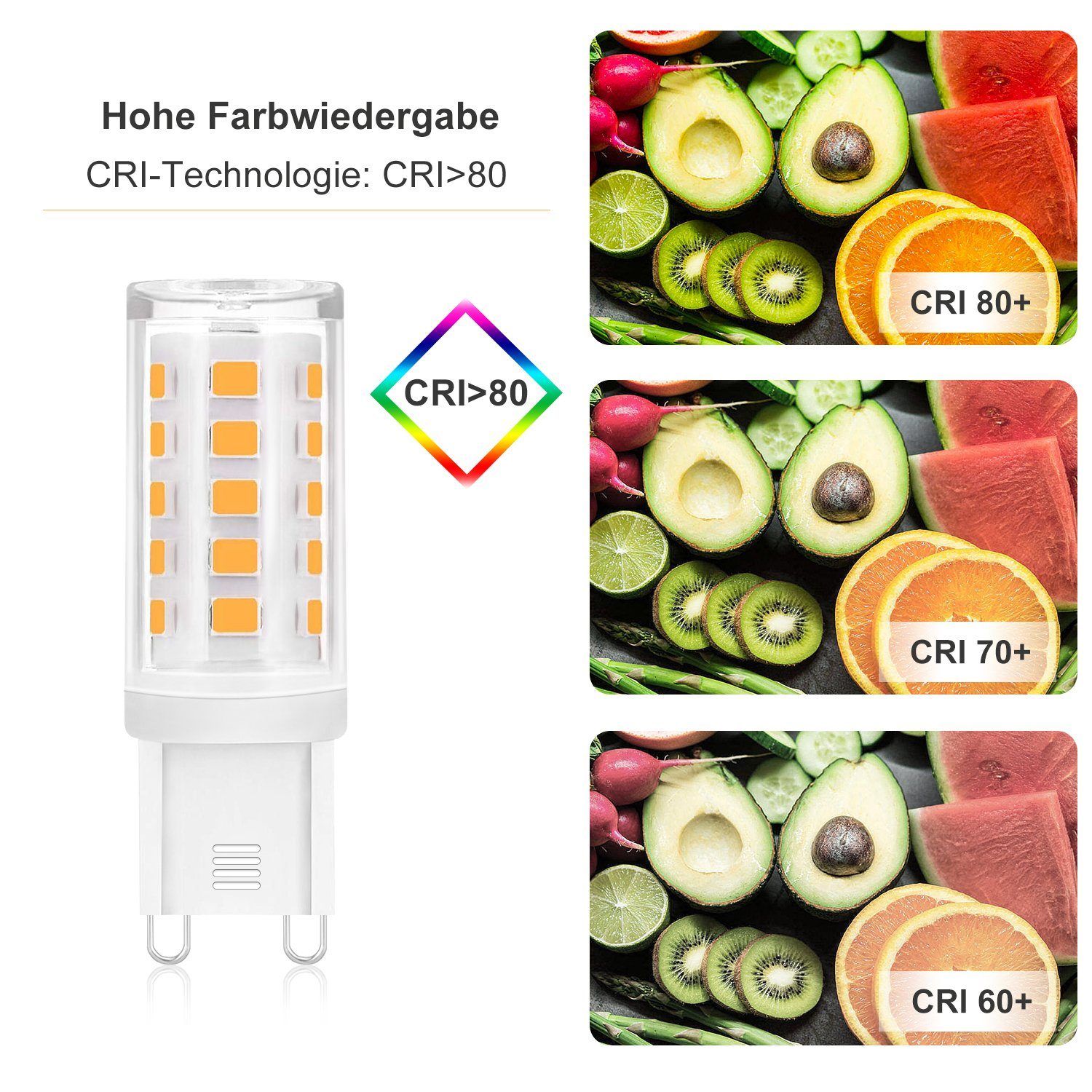 LED-Leuchtmittel Lampe, Nettlife 3000K G9, Stück Nicht 5 Dimmbar Warmweiß